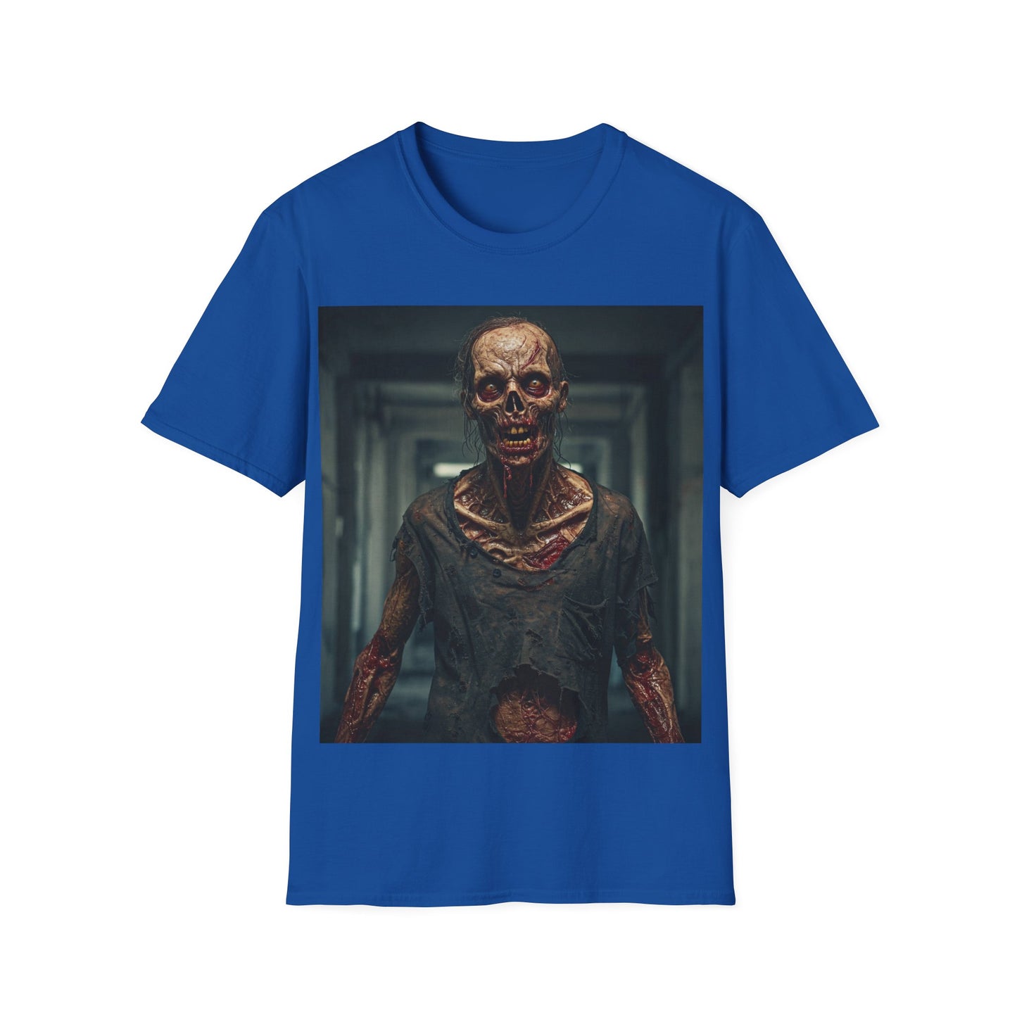 UK - Creepy Zombie Graphic Apocalyptic Portrait Tee, bold, decaying zombie graphic
