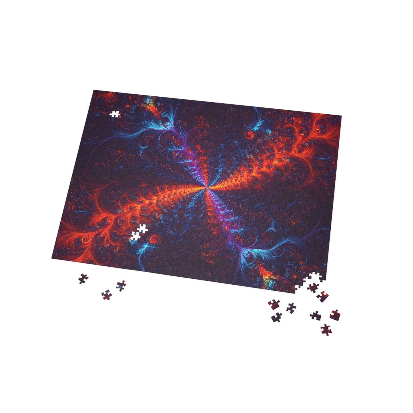 Vibrant Abstract Fractal Puzzle - 96, 252, 500, 1000-Piece Options