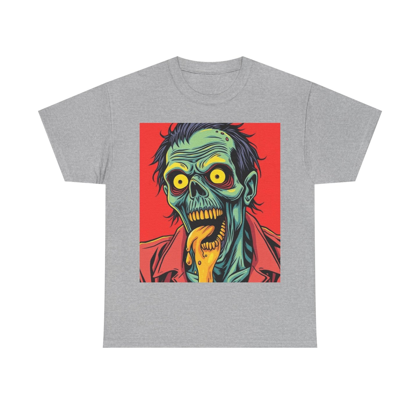 UK - Zombie Graphic Unisex Heavy Cotton Tee - Spooky Halloween Shirt