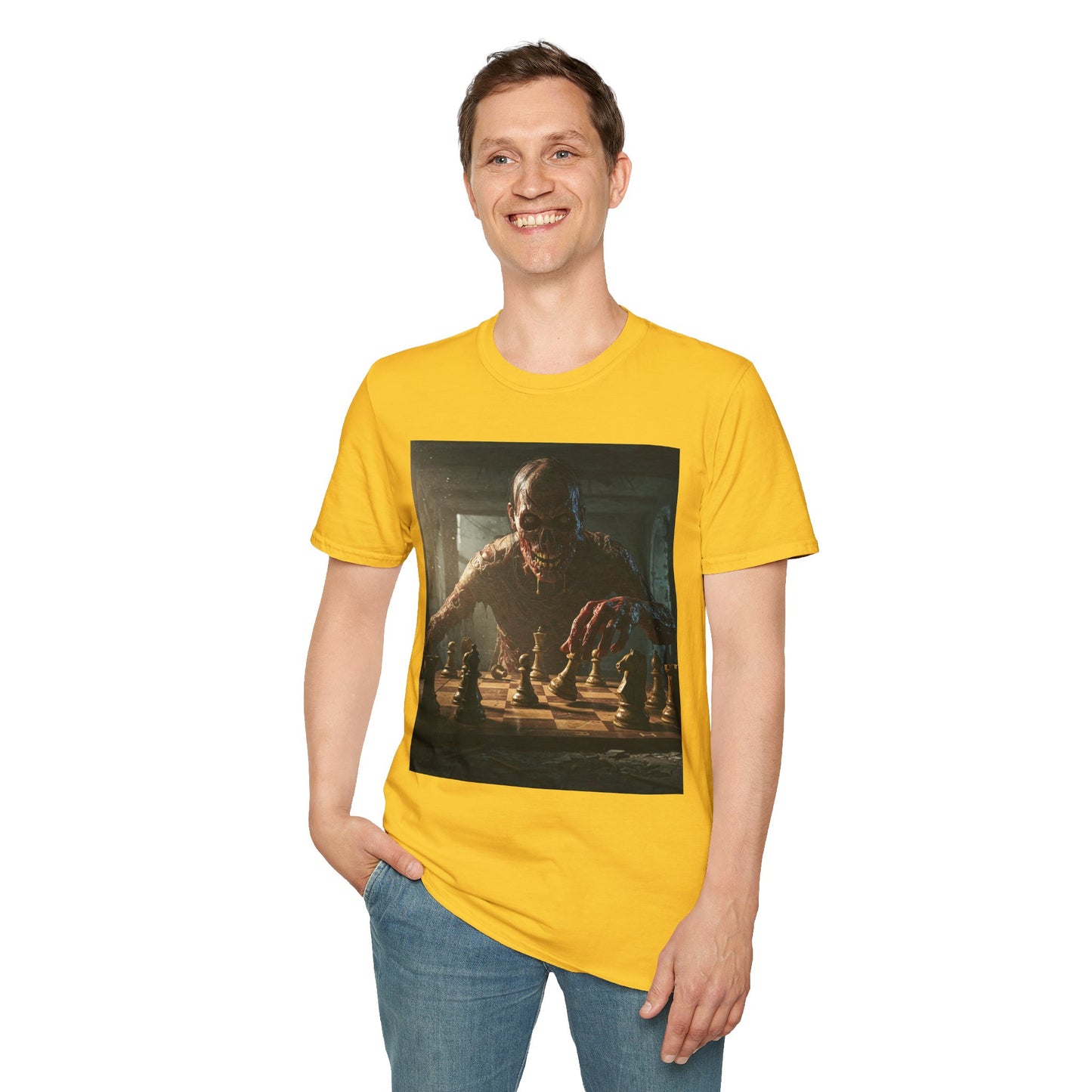 Vintage Chess Monster Unisex Softstyle T-Shirt - Perfect for Game Nights and Fantasy Fans