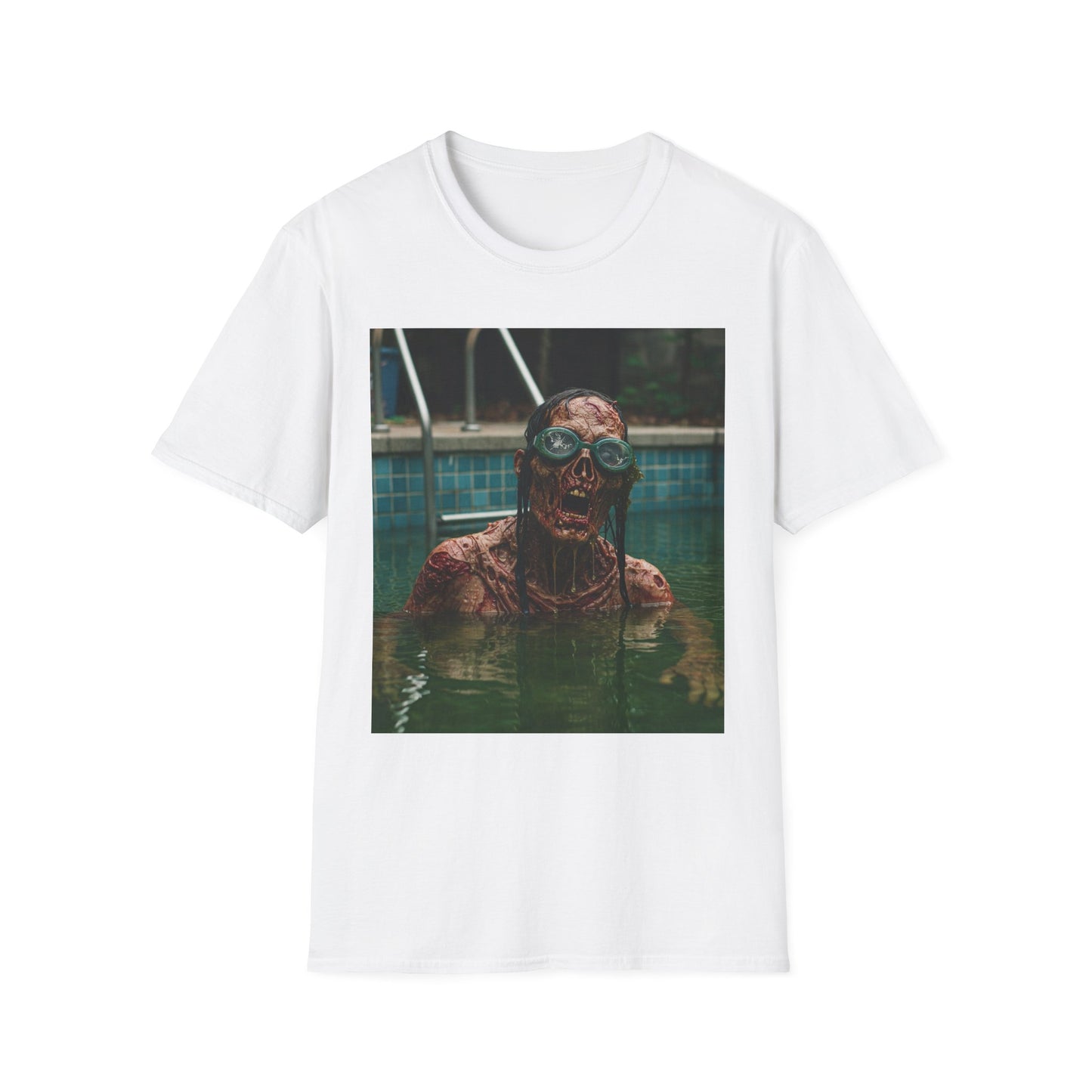 Chilling Horror Unisex Softstyle T-Shirt - Spooky Monster Design