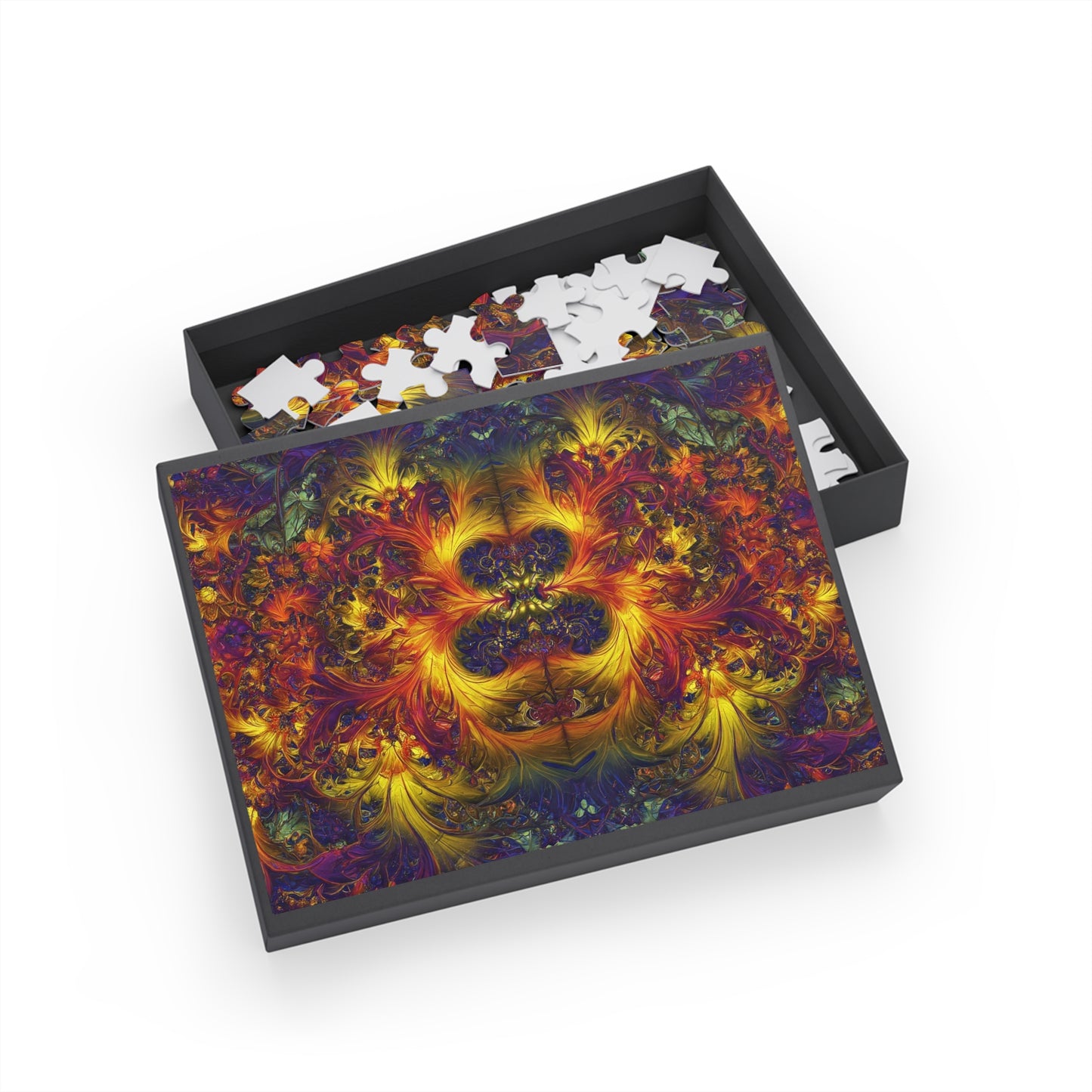 Vibrant Fractal Art Puzzle - 500-Piece Colorful Challenge