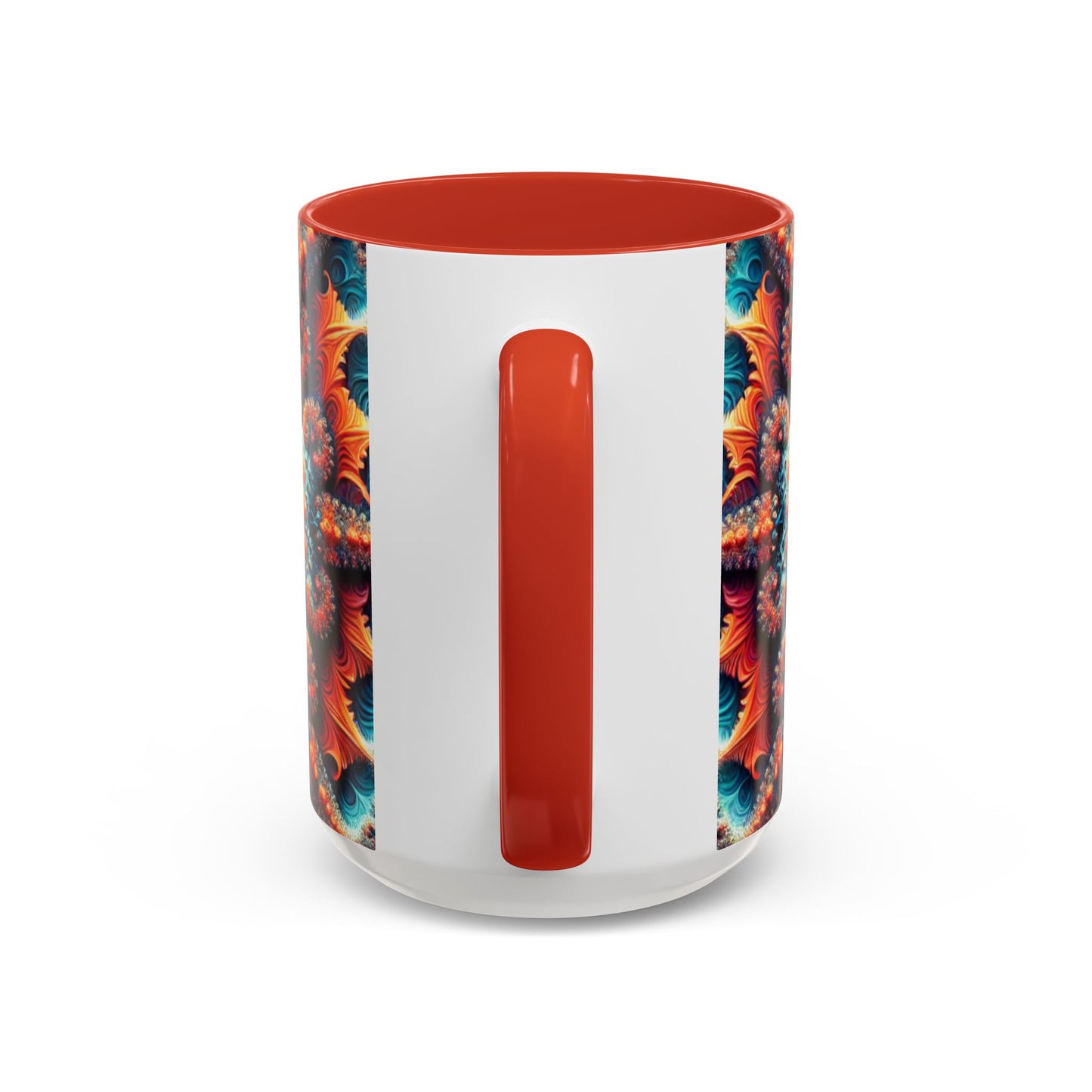 Vibrant Kaleidoscope Accent Coffee Mug - 11oz & 15oz