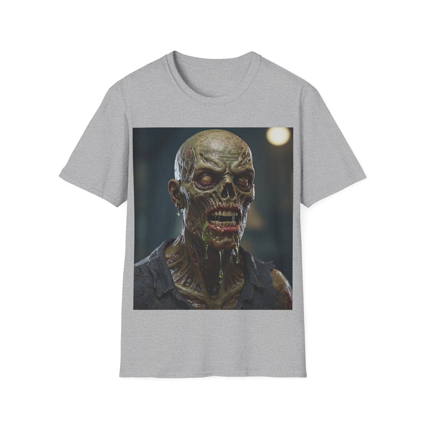 UK - Unisex Softstyle Zombie Graphic Tee - Perfect for Halloween and Horror Fans