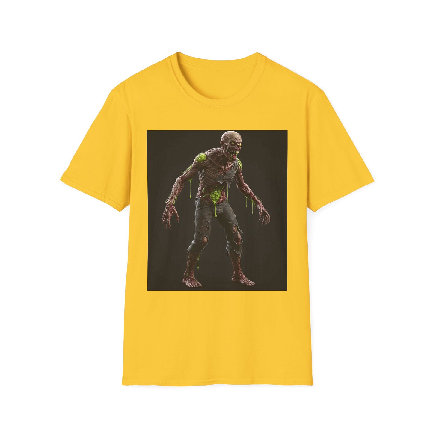 Zombie Graphic Unisex Softstyle T-Shirt - Perfect for Halloween and Horror Fans