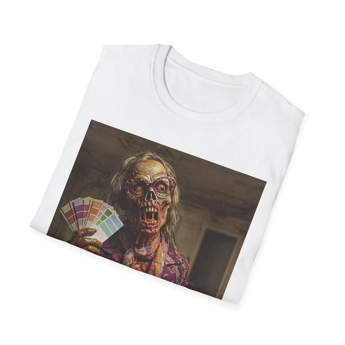 Unisex Softstyle T-Shirt – Retro Skeleton Poker Night Tee