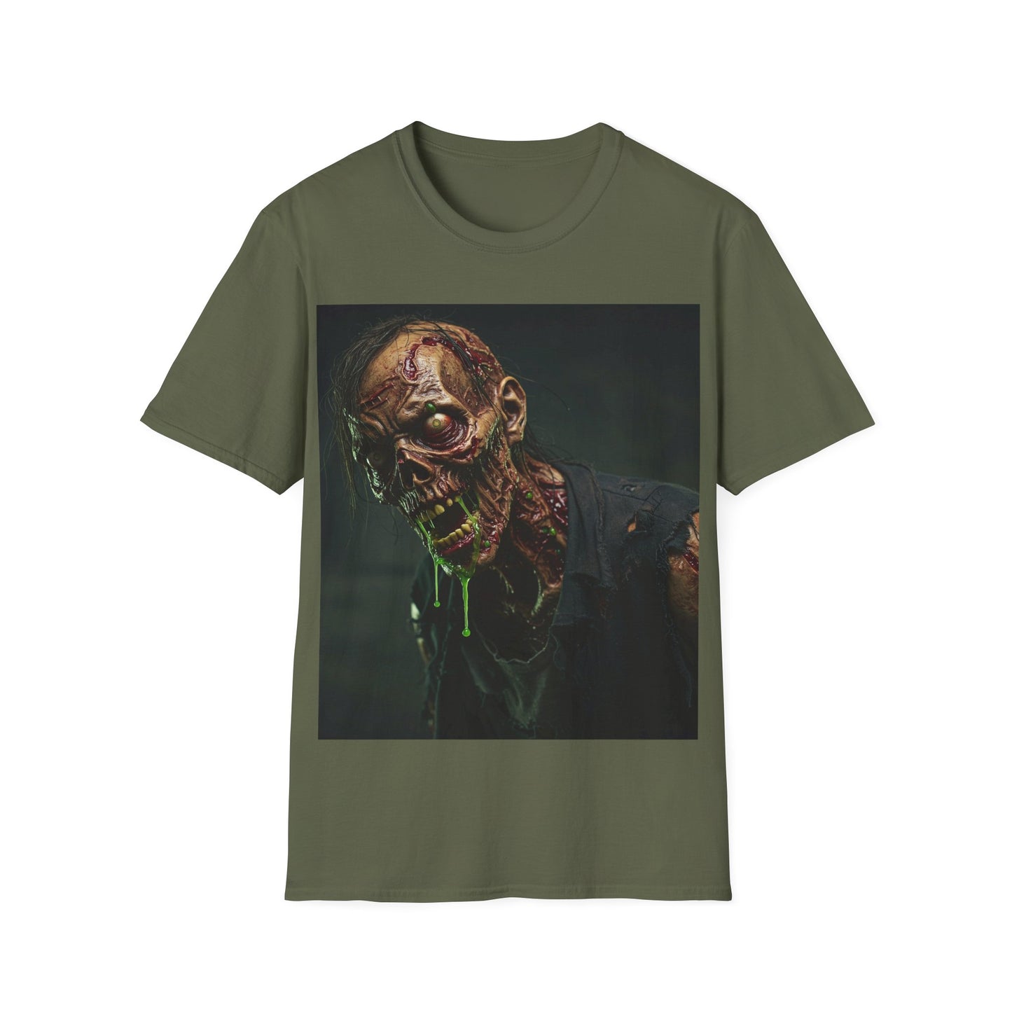 UK - Unisex Softstyle Horror Zombie T-Shirt - Perfect for Halloween and Horror Fans