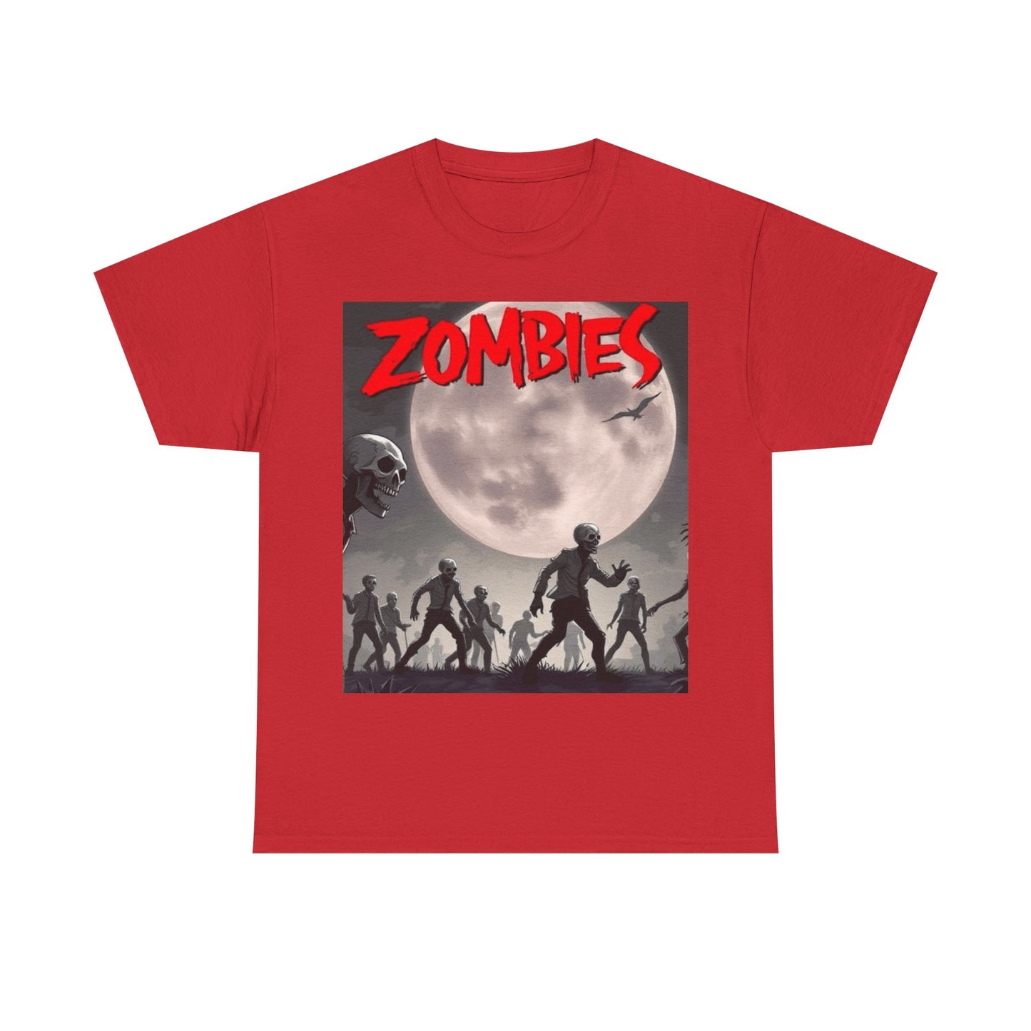 UK - Zombie Themed Unisex Heavy Cotton Tee - Perfect for Halloween and Horror Lovers