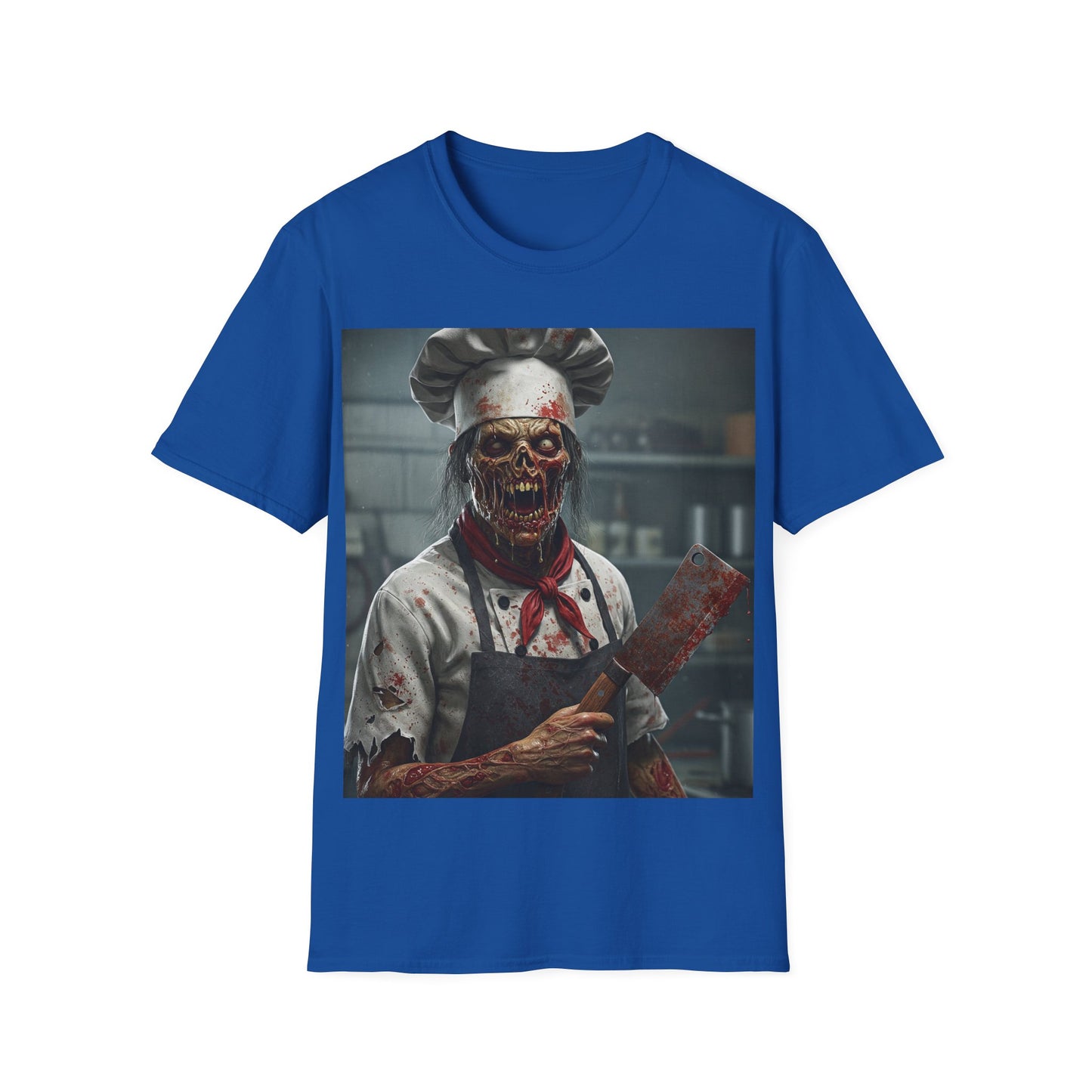 UK - Spooky Chef Apocalyptic Portrait Tee, bold, decaying zombie graphic