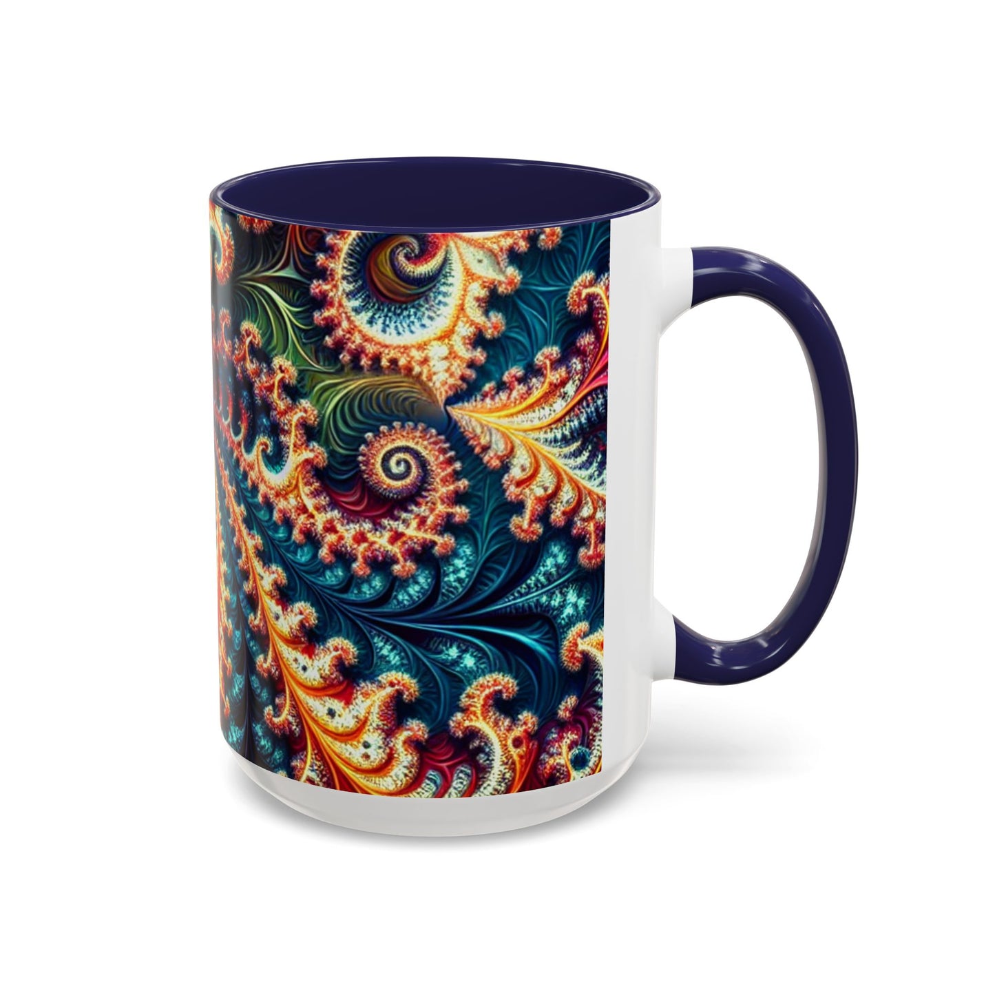 Vibrant Swirl Accent Coffee Mug - 11oz & 15oz