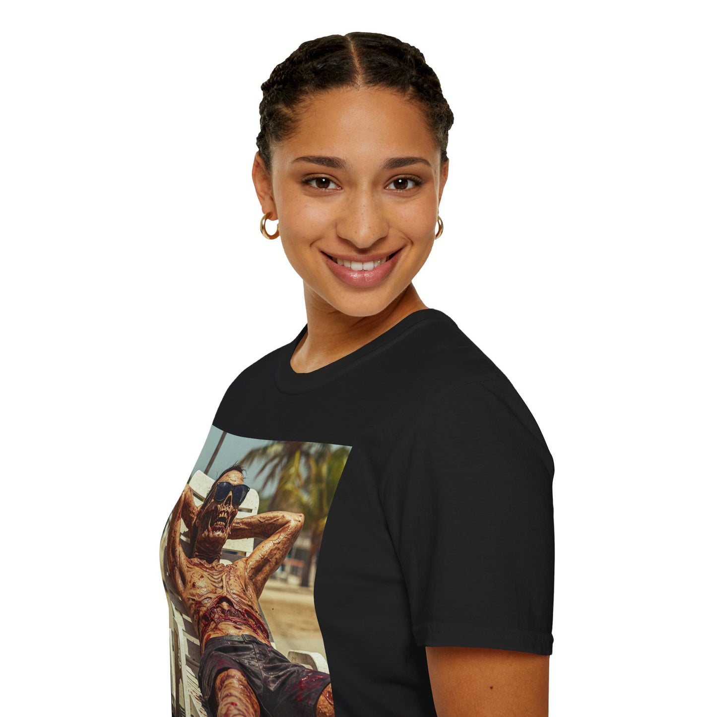 Chill Vibes Skeleton Graphic T-Shirt - Unisex Softstyle