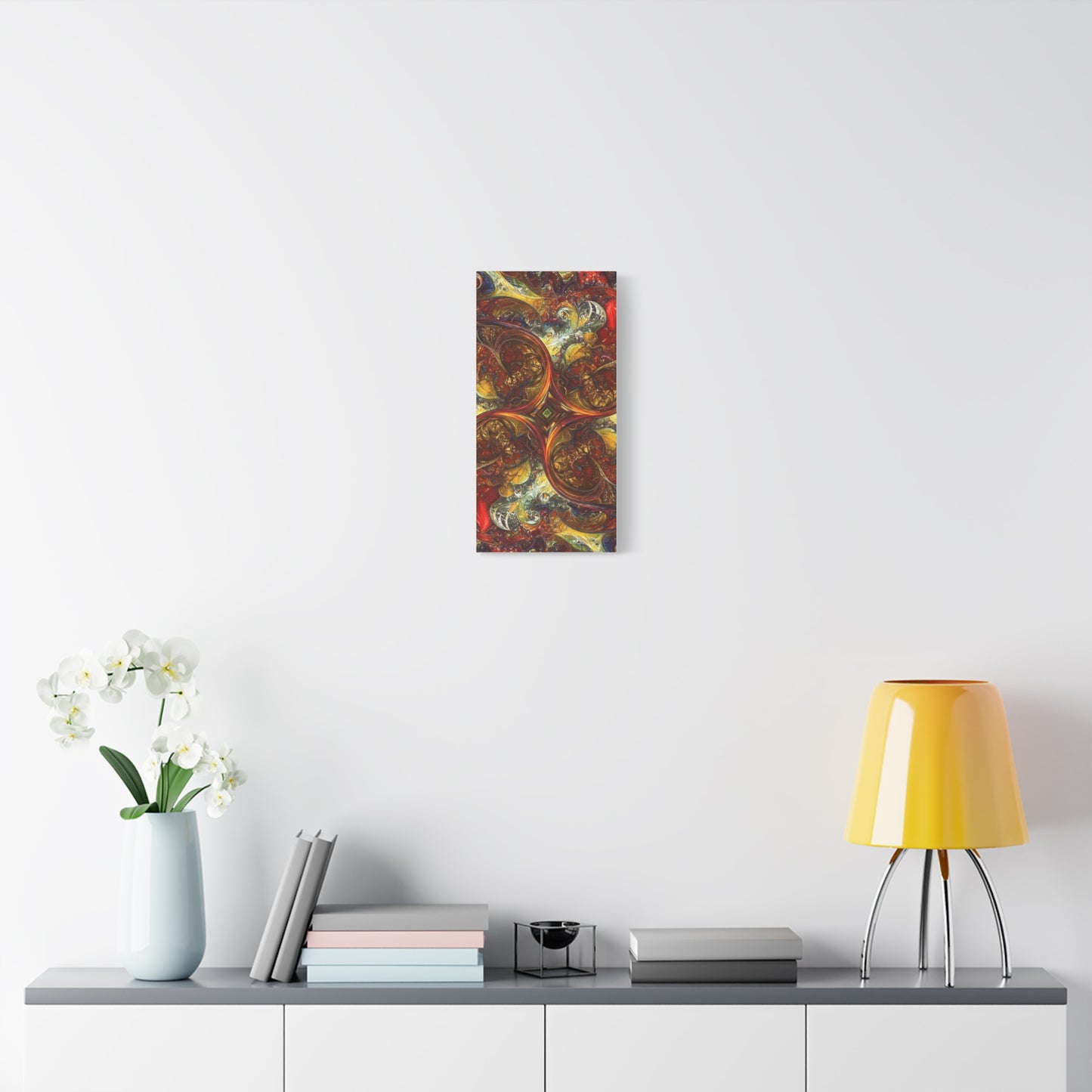 Abstract Art Matte Canvas Wall Decor - Vibrant Fractal Design, Colorful Home Accent