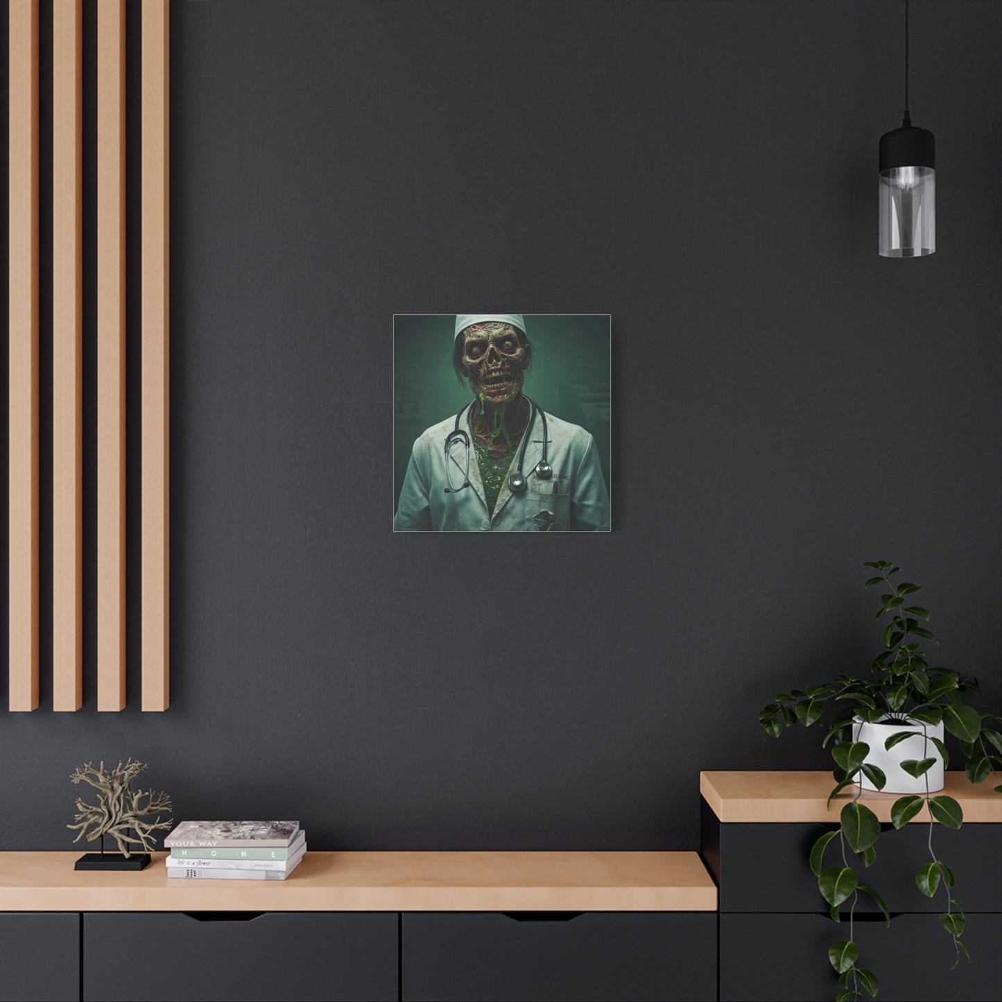 Zombie Doctor Canvas Art | Horror Medical Wall Decor | Perfect for Halloween