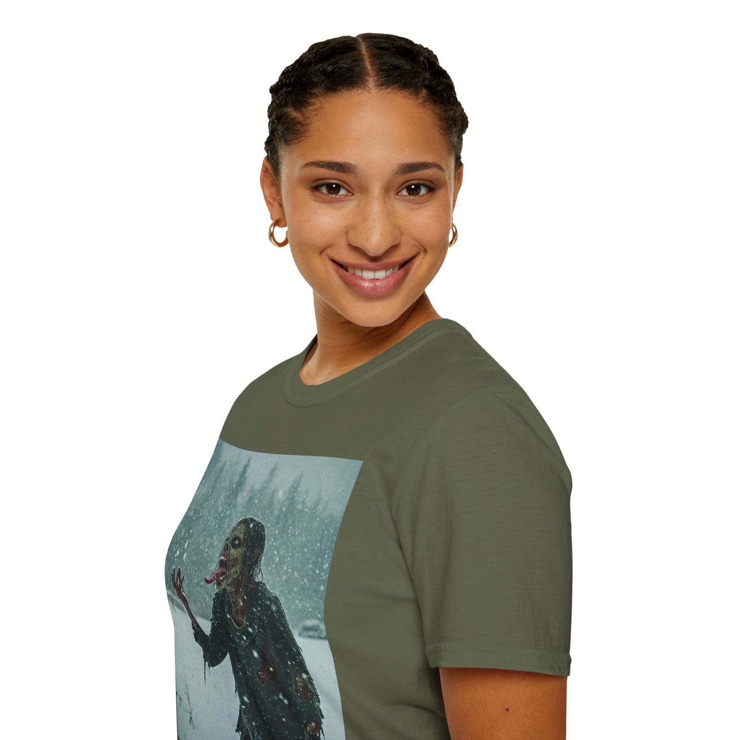 Chilling Horror Graphic Tee - Unisex Softstyle T-Shirt with Spooky Design