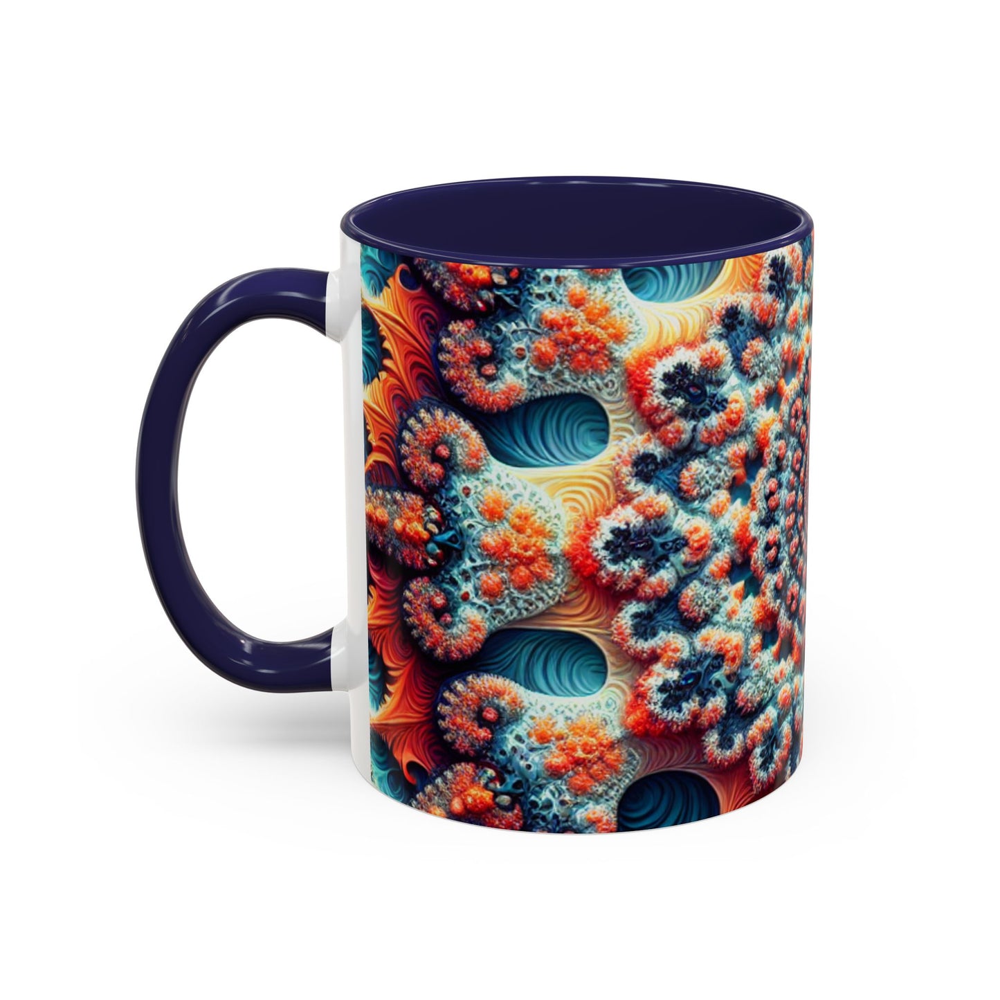 Vibrant Kaleidoscope Accent Coffee Mug - 11oz & 15oz