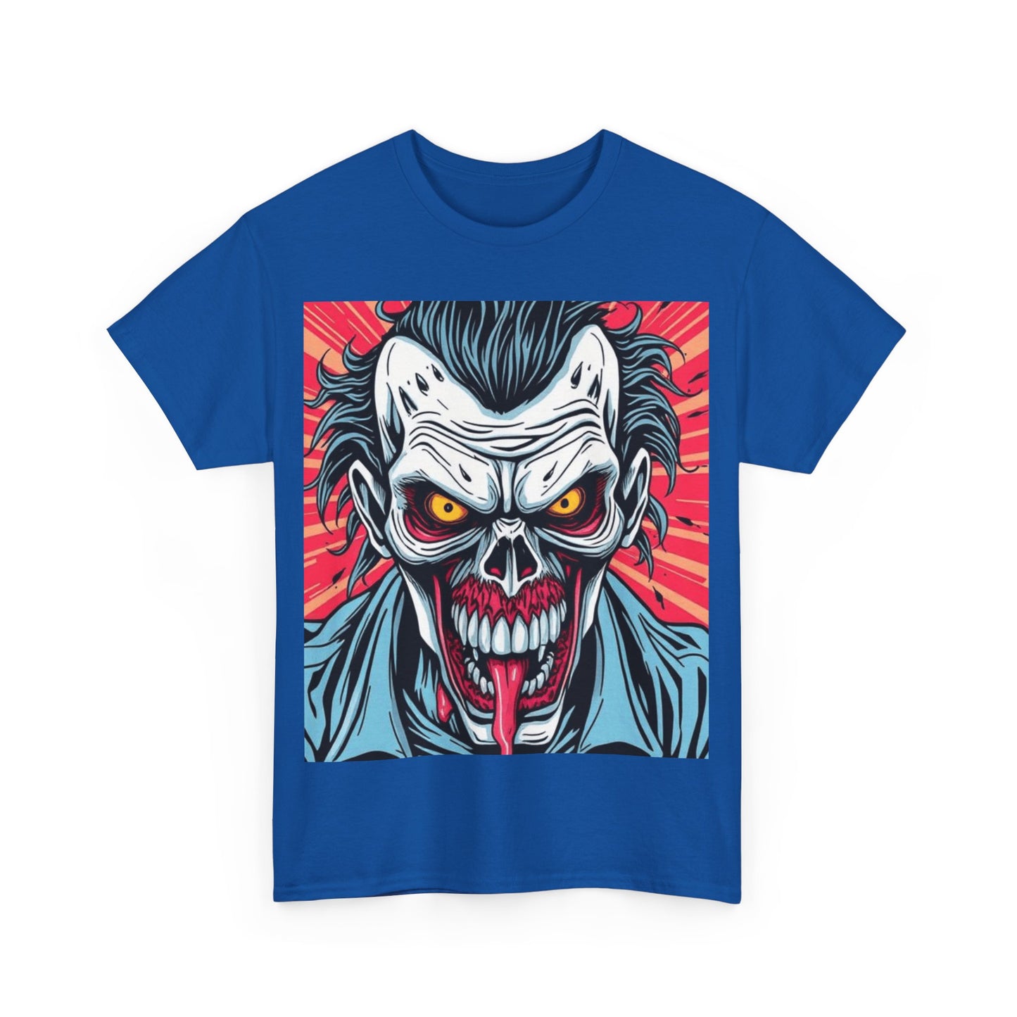 UK - Unisex Heavy Cotton Tee - Edgy Joker Graphic Tee for Halloween and Comic Fans
