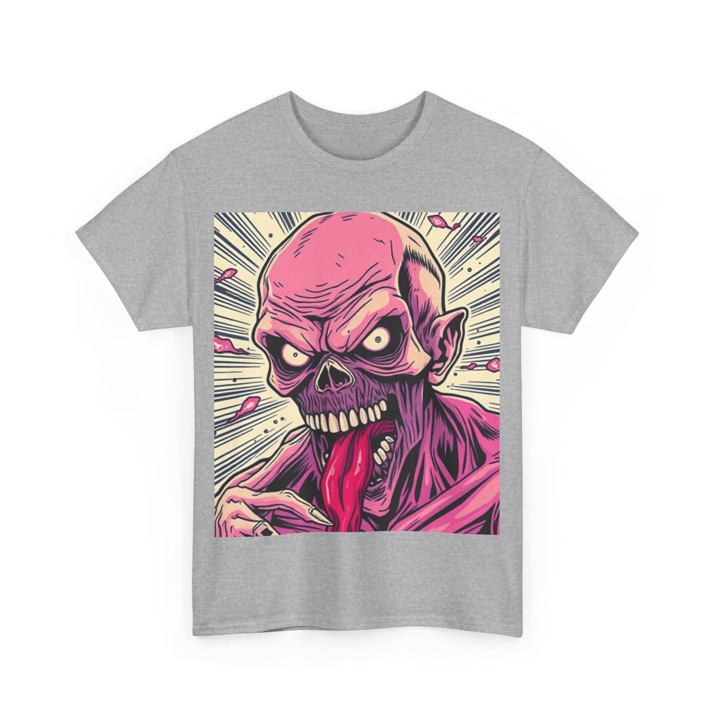 UK - Zombie Graphic Unisex Heavy Cotton Tee - Spooky Halloween Apparel
