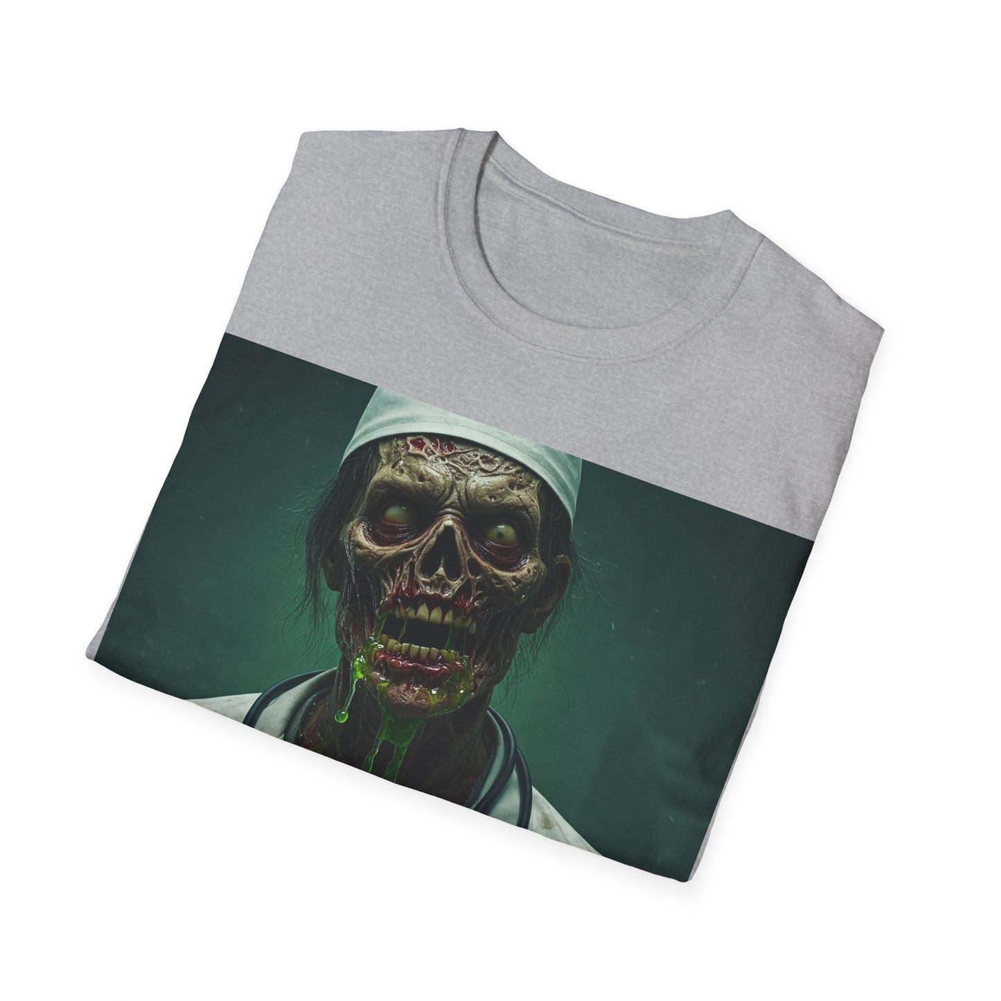 UK - Zombie Doctor Unisex Softstyle T-Shirt - Perfect for Halloween and Horror Fans