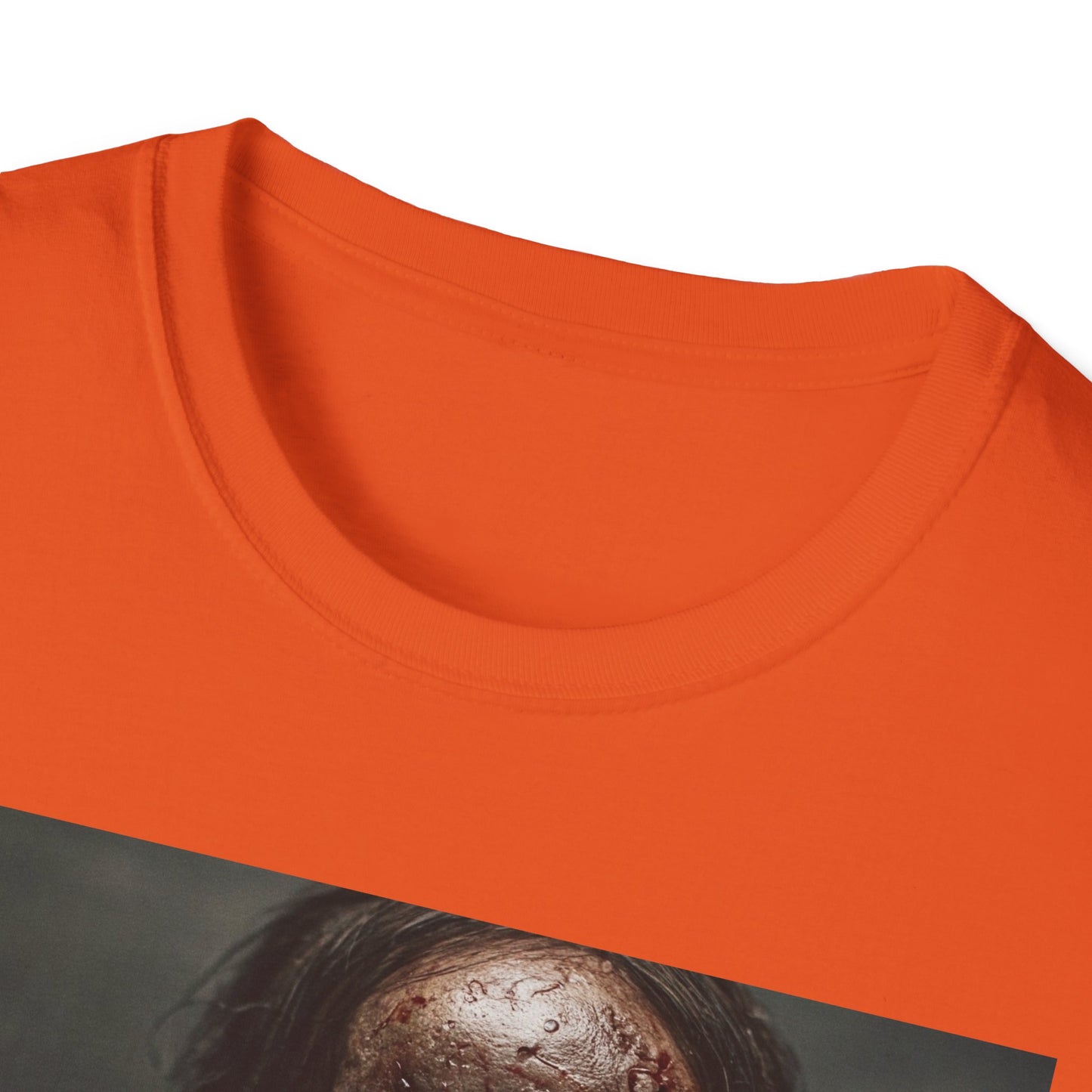 Apocalyptic Portrait Tee, bold, decaying zombie graphic