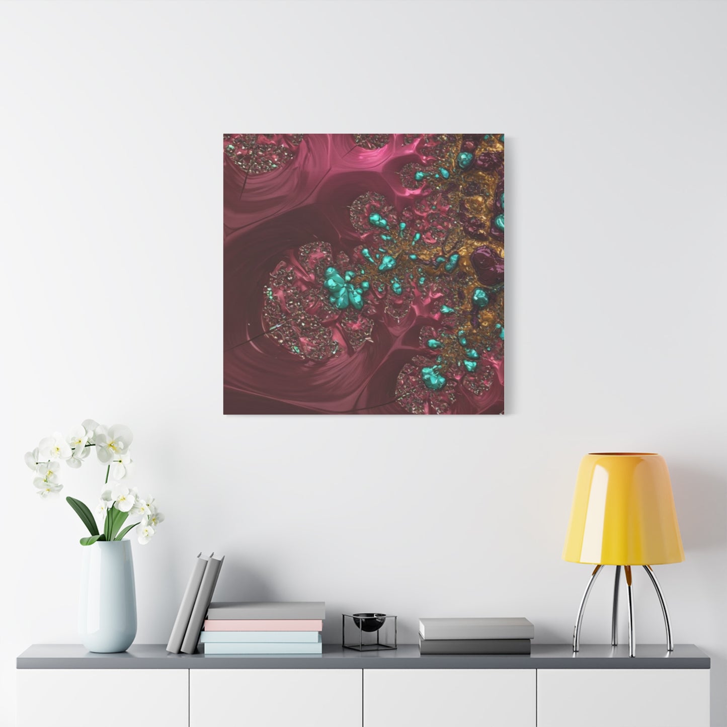 Abstract Art Canvas Print - Vibrant Fractal Design for Home Decor