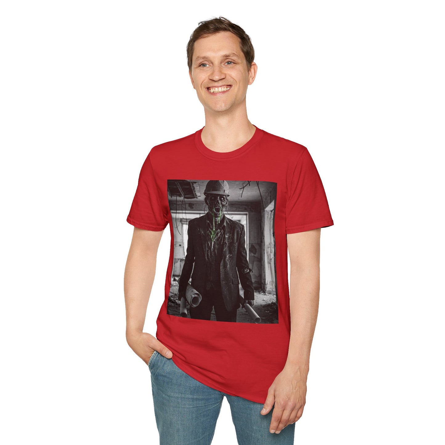 Unisex Softstyle T-Shirt with Creepy Monster Design - Perfect for Halloween and Horror Fans