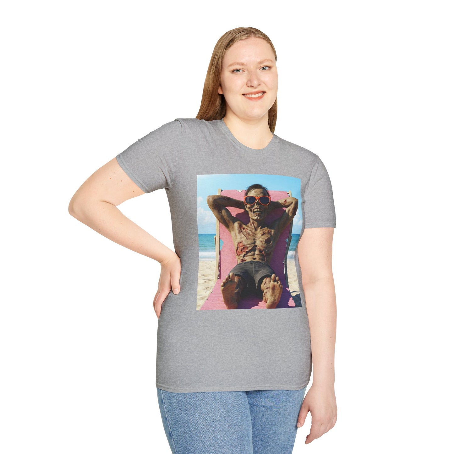 Beach Vibes Skeleton Unisex T-Shirt - Cool Summer Graphic Tee