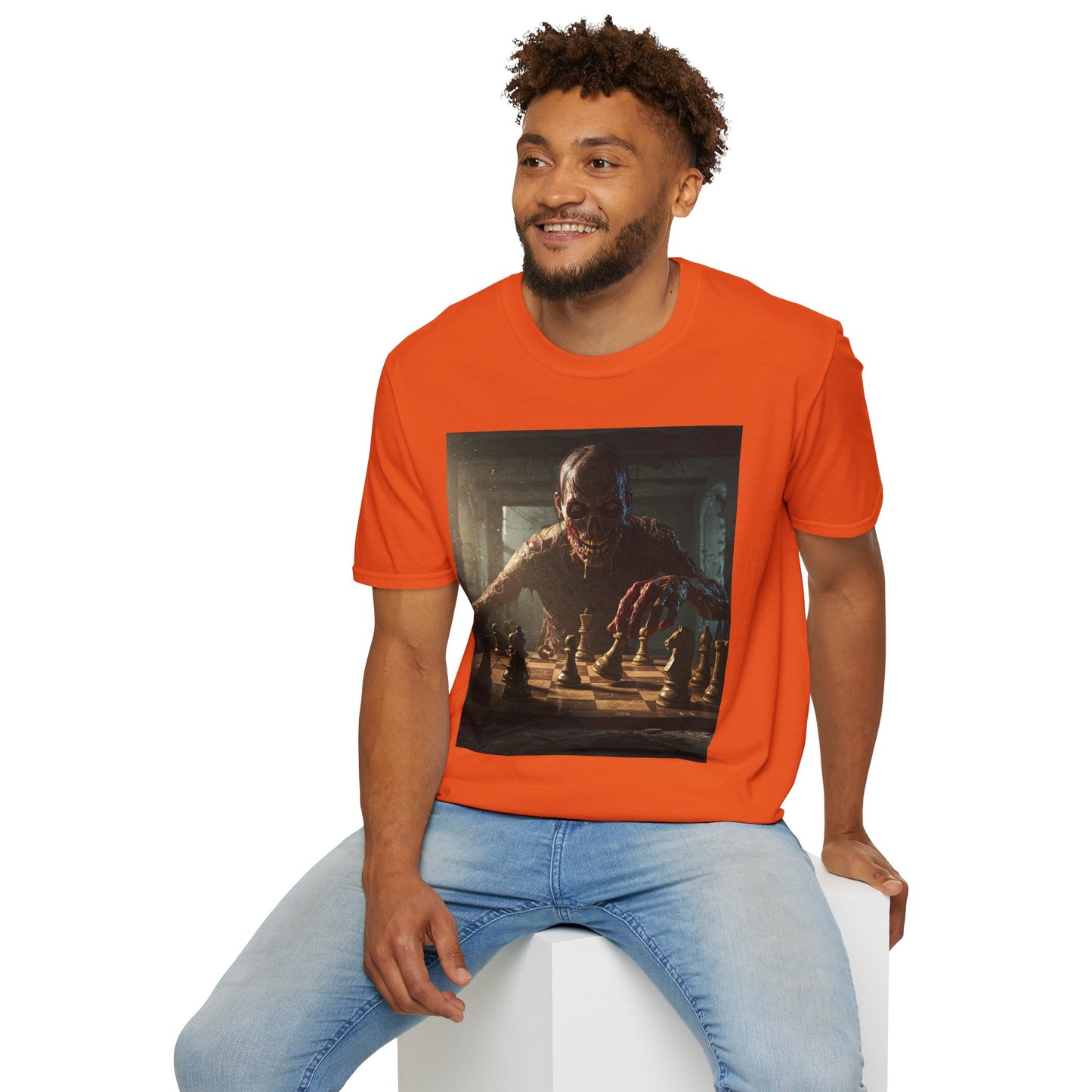 Vintage Chess Monster Unisex Softstyle T-Shirt - Perfect for Game Nights and Fantasy Fans