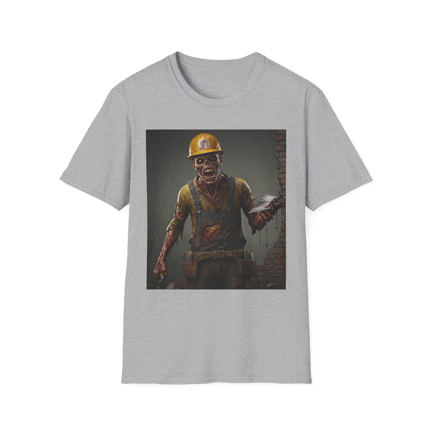Zombie Construction Worker Unisex Softstyle T-Shirt