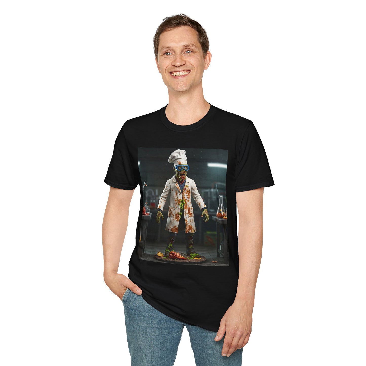 Zombie Chef Unisex Softstyle T-Shirt - Fun Halloween Casualwear