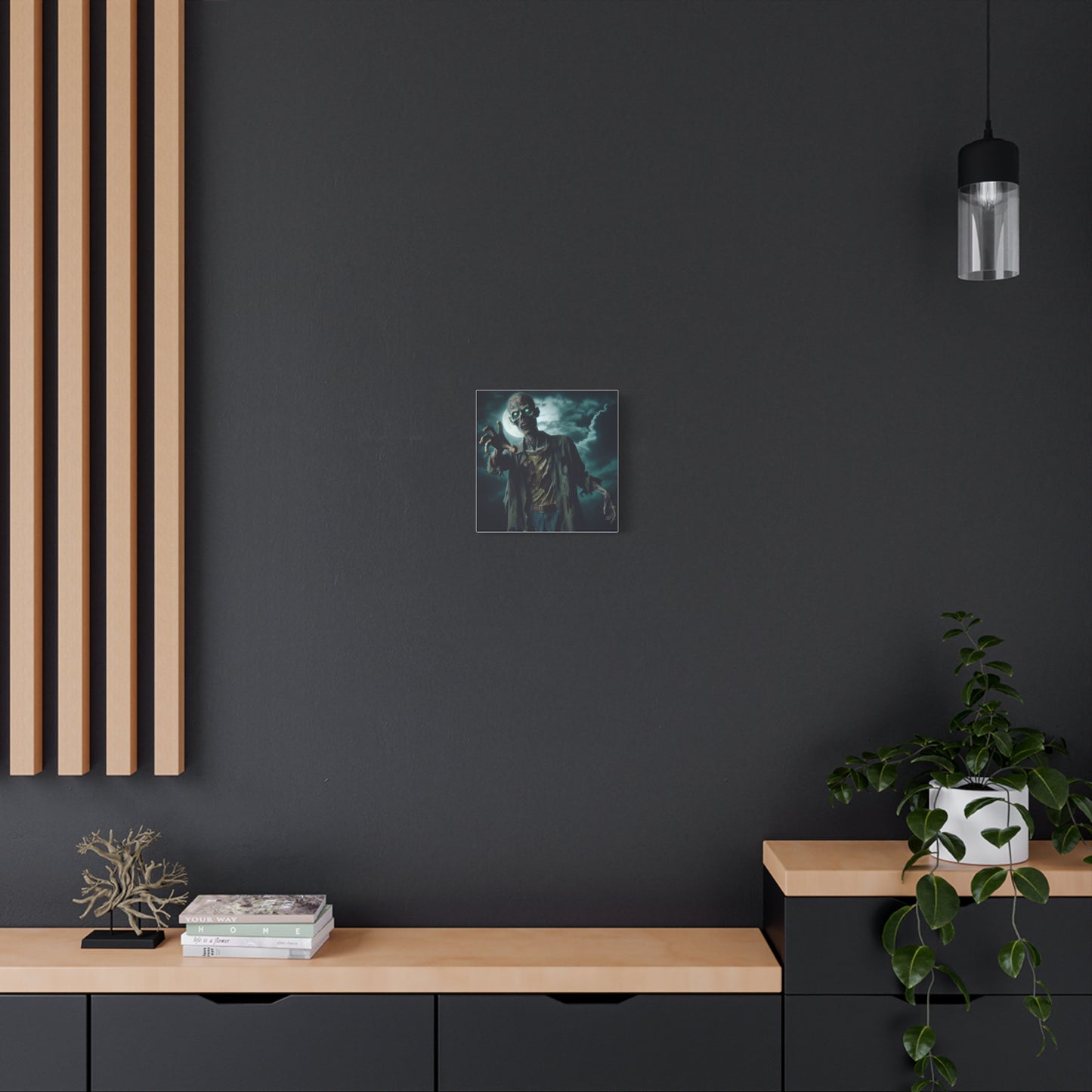 Zombie Art Matte Canvas Wall Decor - Spooky Halloween Home Decoration
