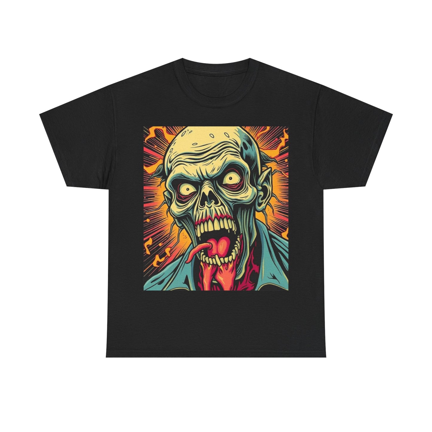 UK - Unisex Zombie Graphic Tee - Heavy Cotton T-Shirt for Horror Fans