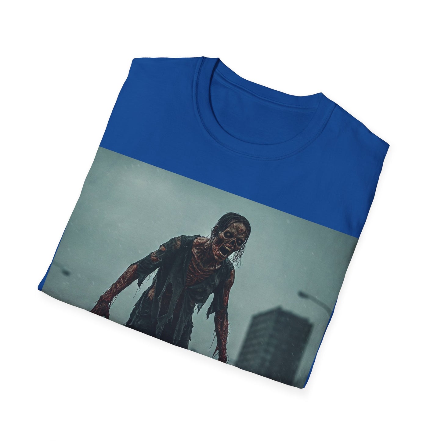 UK - Zombie Apocalypse Unisex Softstyle T-Shirt - Eerie Horror Graphic Tee