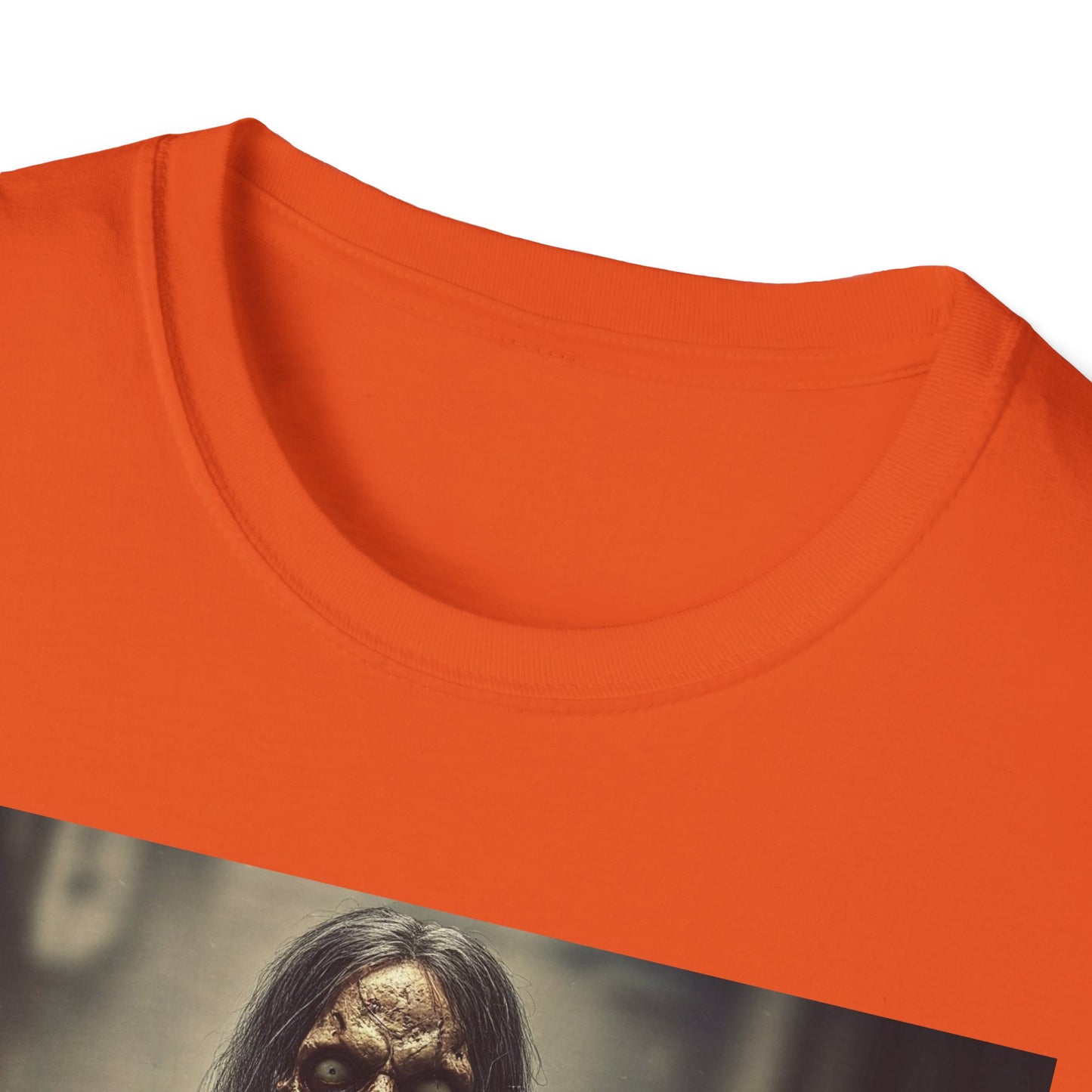 Apocalyptic Portrait Tee, bold, decaying zombie graphic