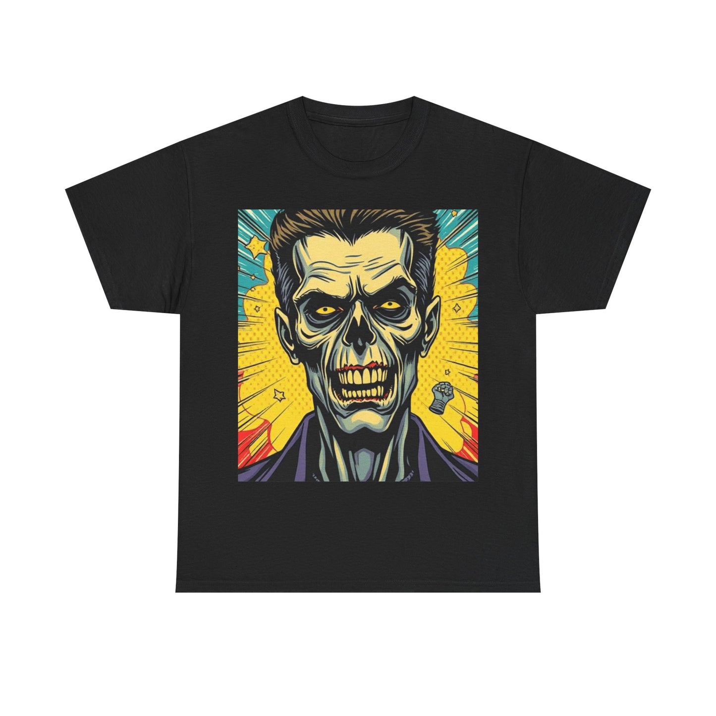 UK - Retro Skull Graphic Unisex Heavy Cotton Tee
