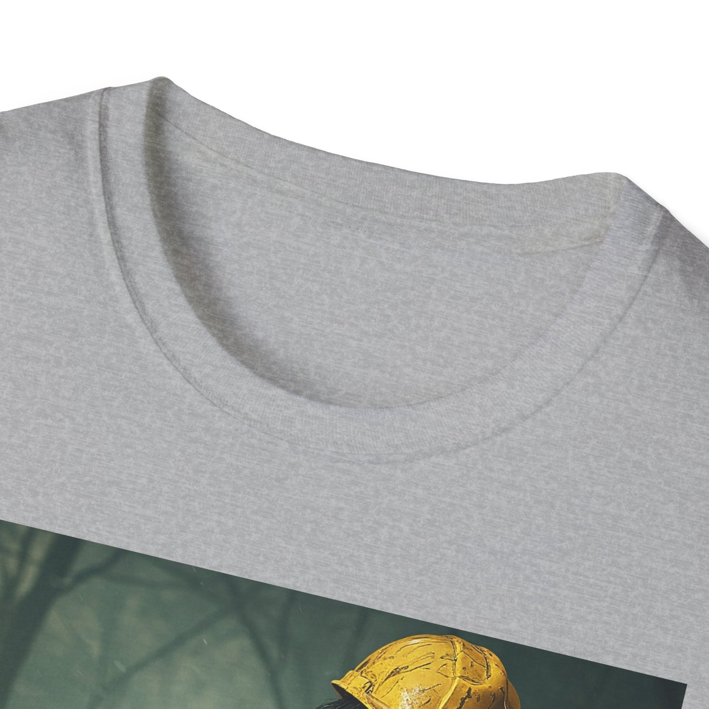 Zombie Construction Worker Unisex Softstyle T-Shirt | Spooky Halloween Apparel