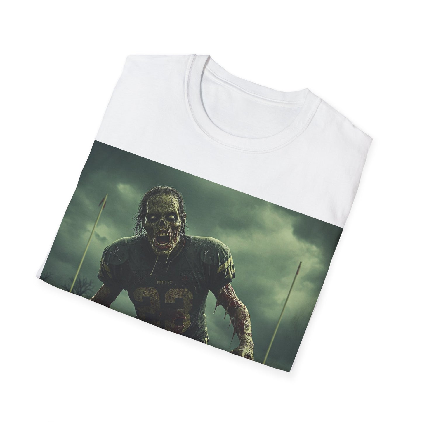 UK - Zombie Football Unisex Softstyle T-Shirt - Perfect for Halloween Fans