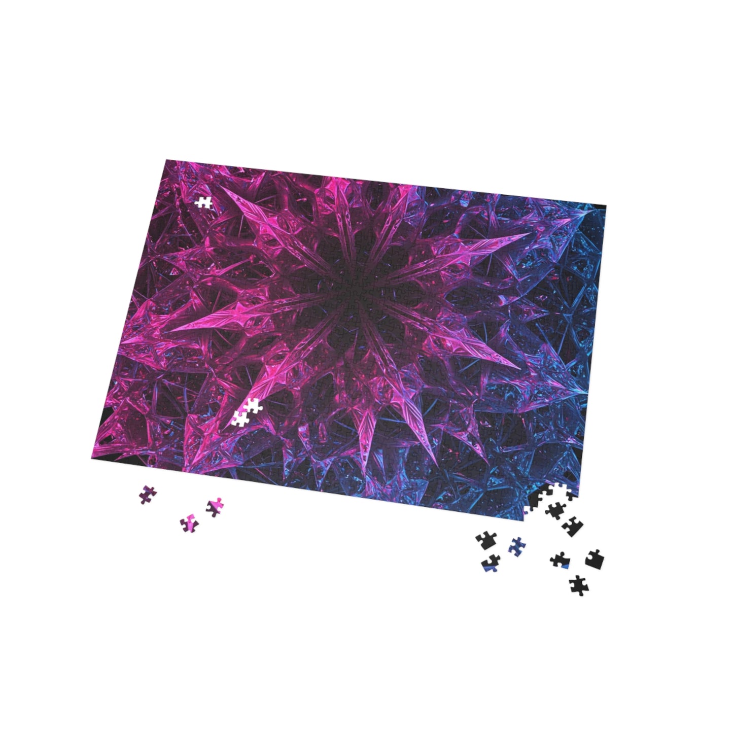 Colorful Fractal Star Puzzle - 500-Piece Jigsaw for Relaxation & Fun