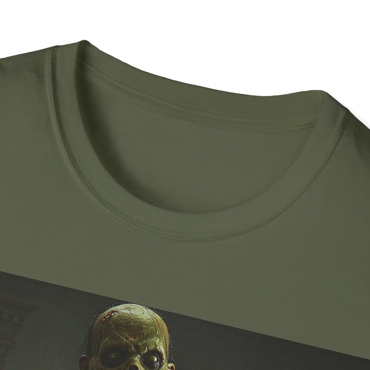 Apocalyptic Portrait Tee, bold, decaying zombie graphic