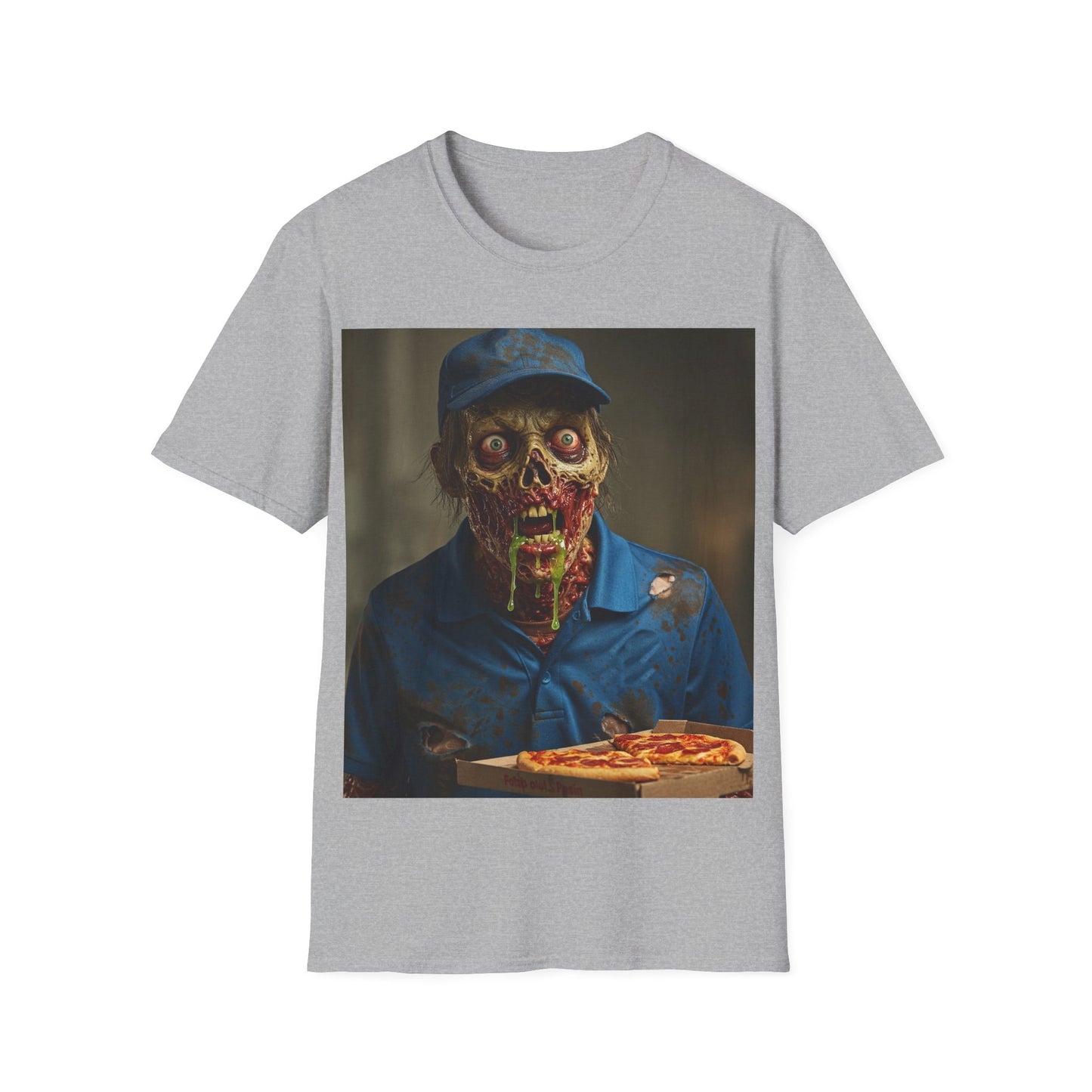 UK - Horror Pizza Delivery Zombie T-Shirt - Unisex Softstyle Tee