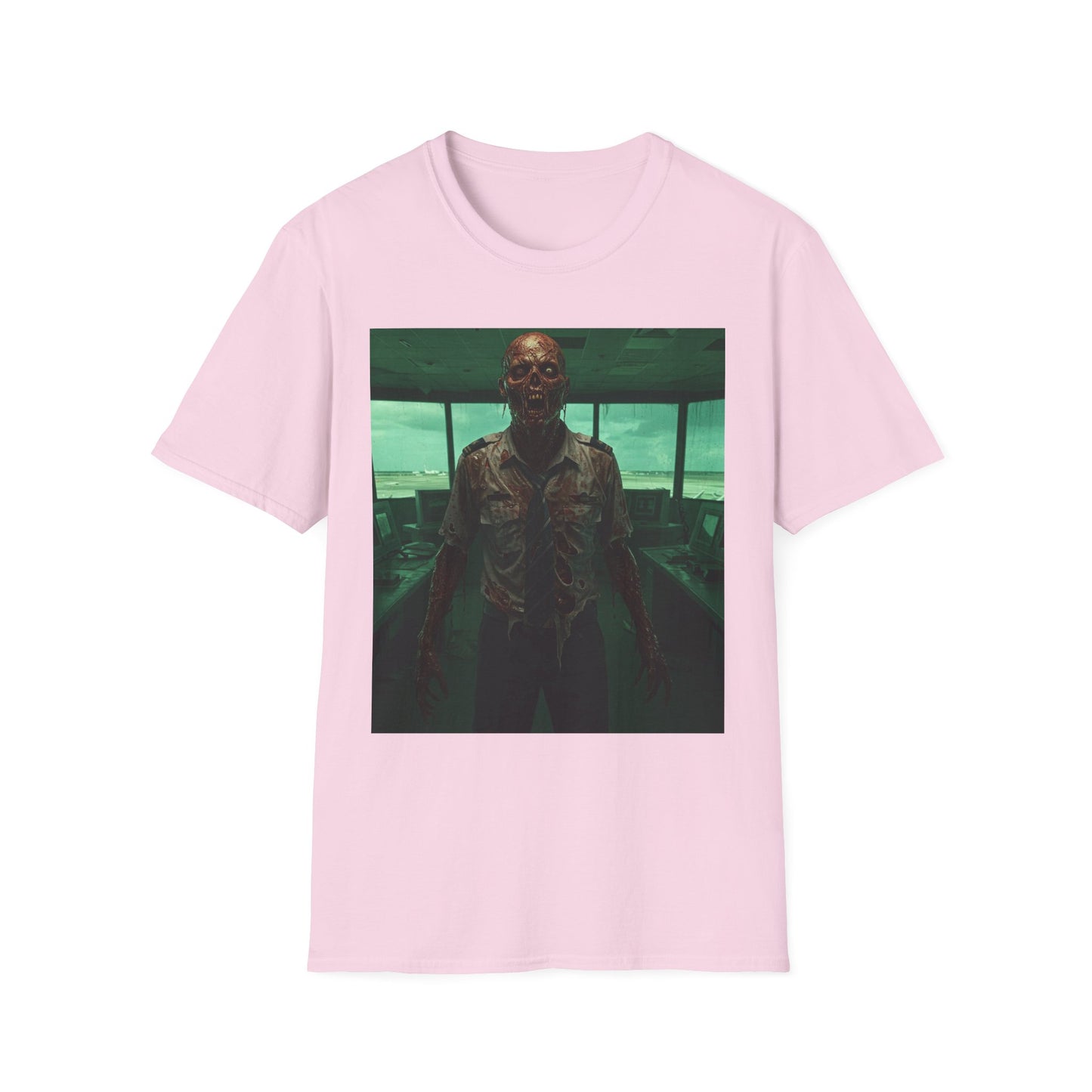 Unisex Softstyle Zombie Graphic Tee - Perfect for Halloween and Horror Fans