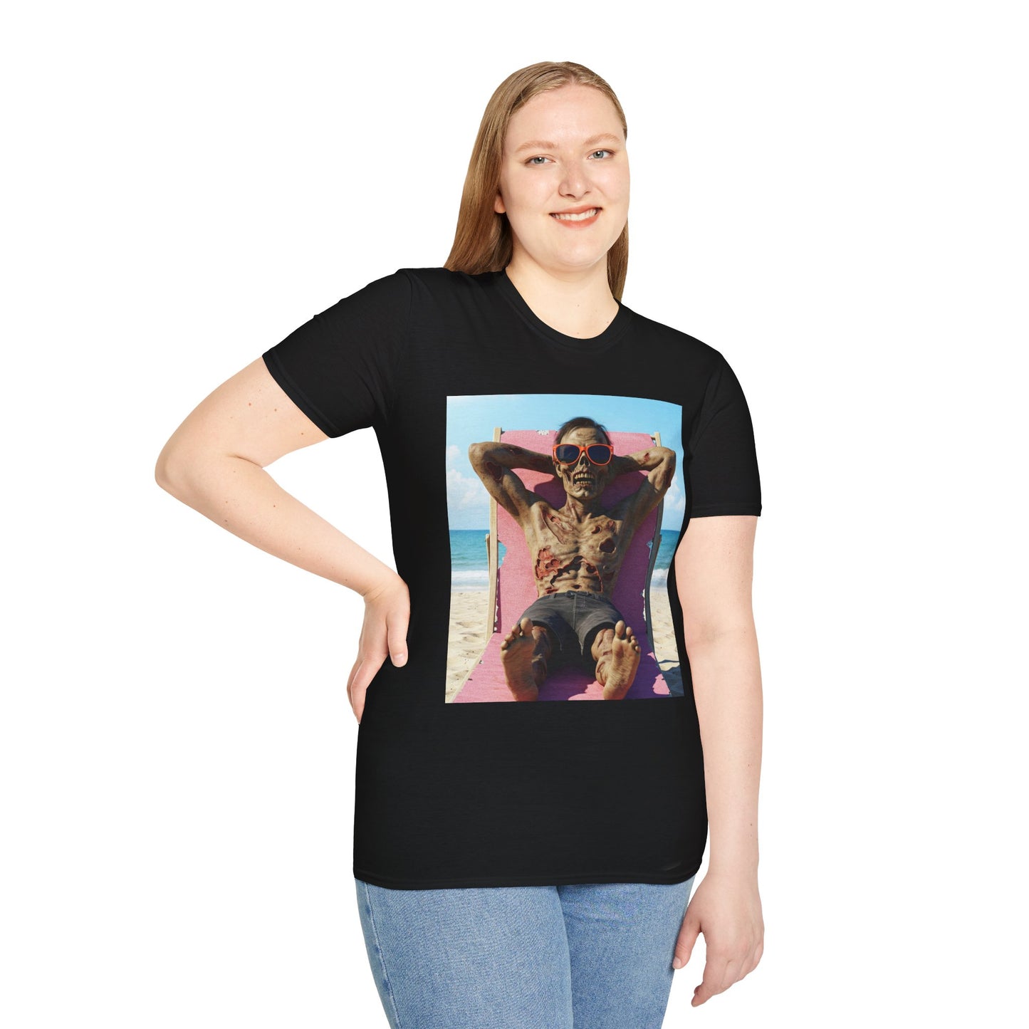 Beach Vibes Skeleton Unisex T-Shirt - Cool Summer Graphic Tee