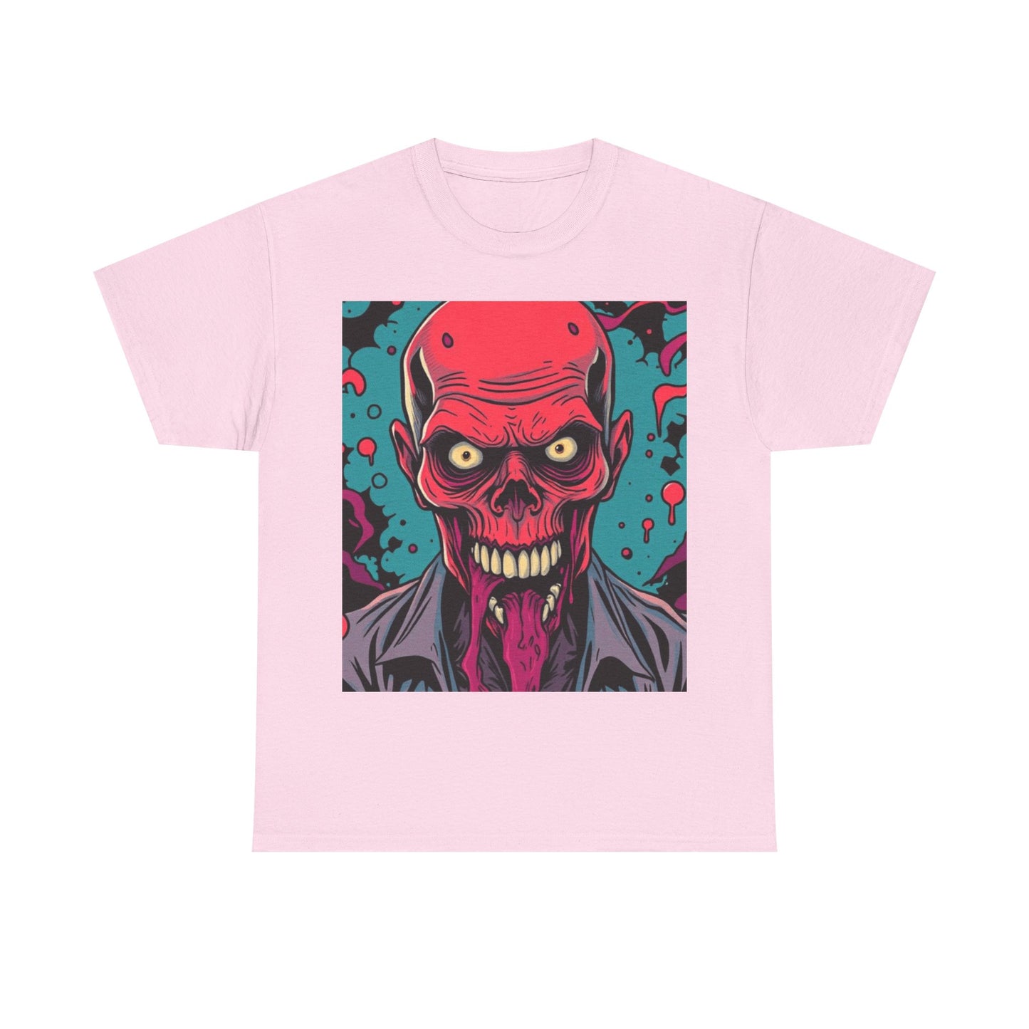UK - Vintage Skull Graphic Unisex Heavy Cotton Tee - Perfect for Halloween and Casual Wear