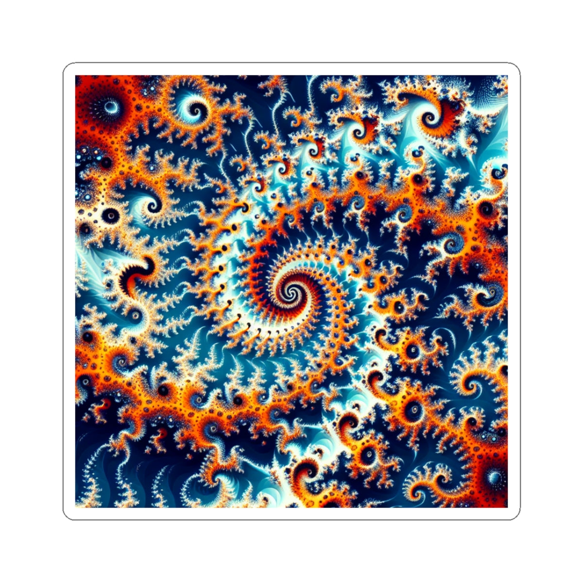 Colorful Spirals Kiss-Cut Stickers for Creative Expression