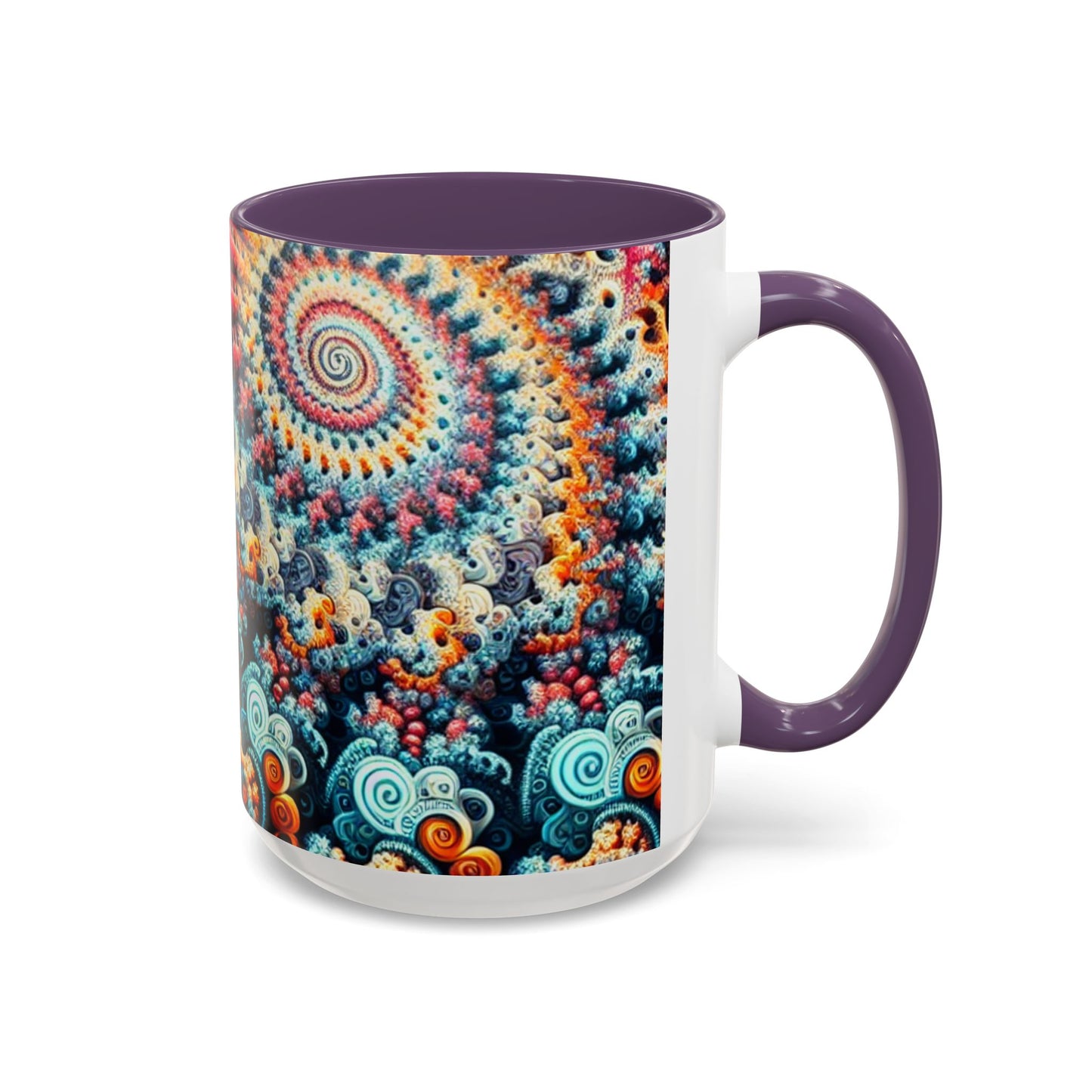 Colorful Fractal Coffee Mug - 11oz & 15oz - Perfect for Art Lovers