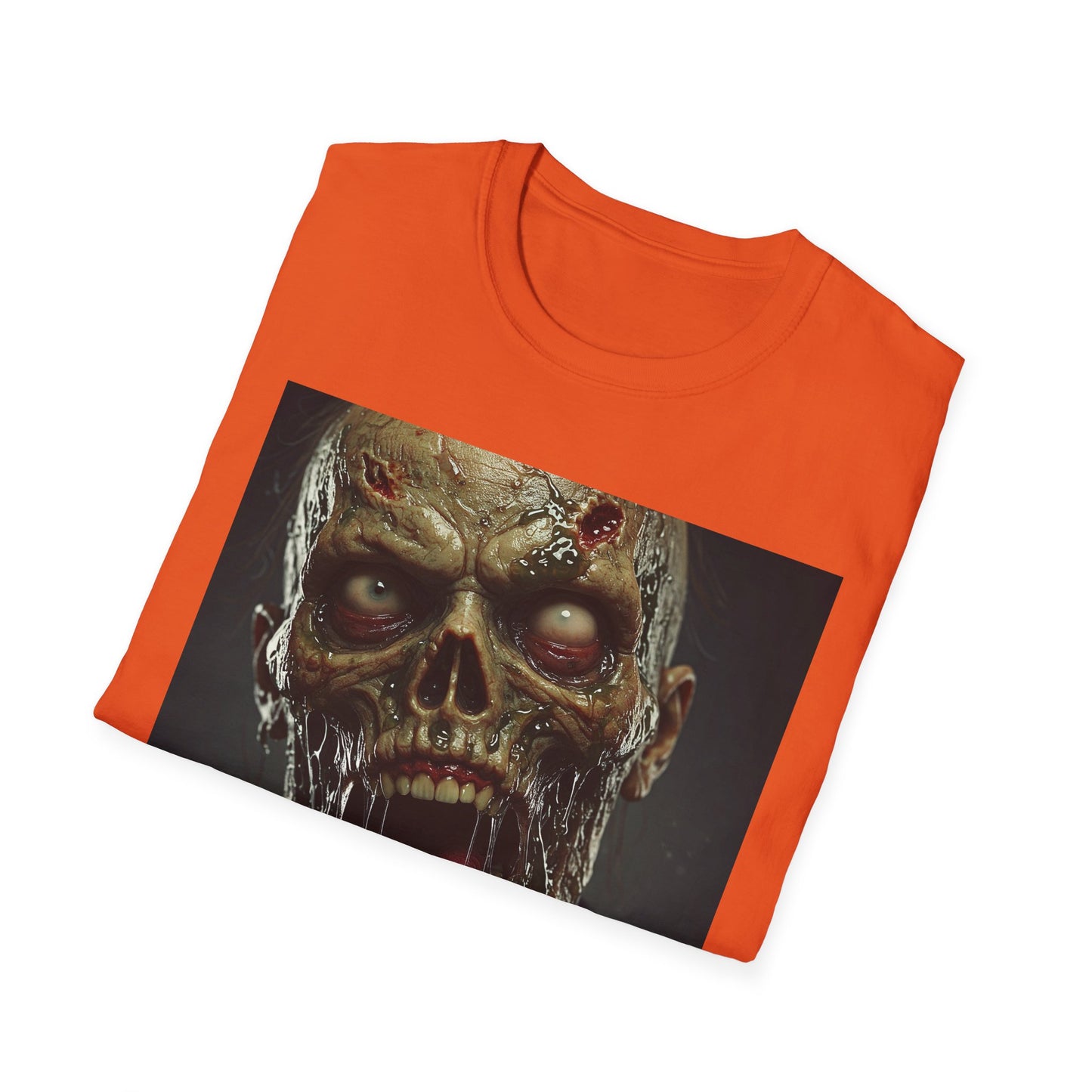 Apocalyptic Portrait Tee, bold, decaying zombie graphic