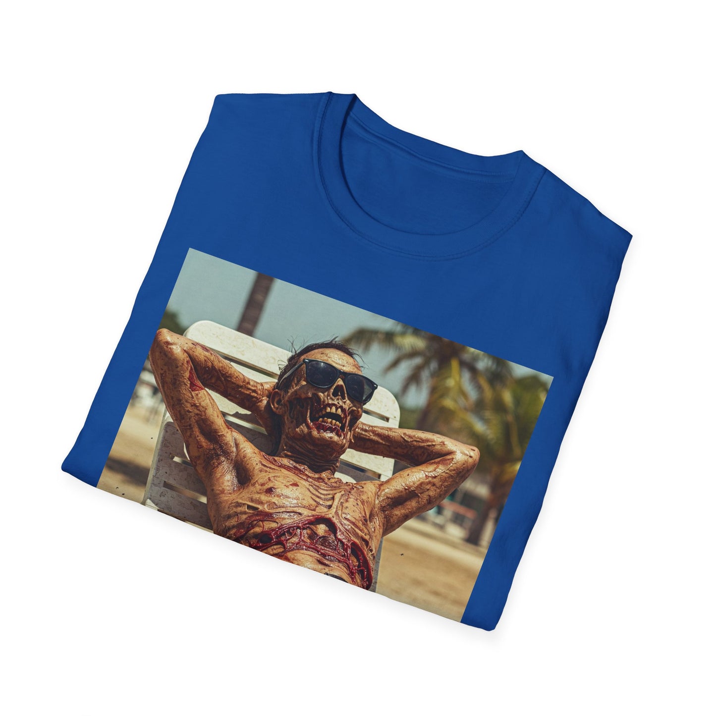 Chill Skeleton Apocalyptic Portrait Tee, bold, decaying zombie graphic