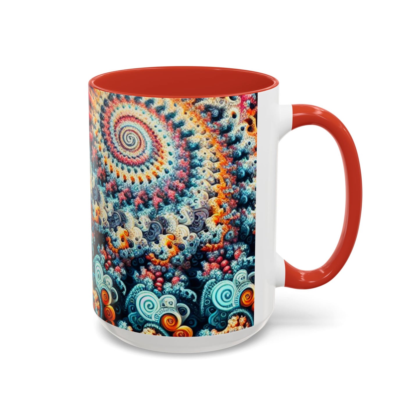 Colorful Fractal Coffee Mug - 11oz & 15oz - Perfect for Art Lovers