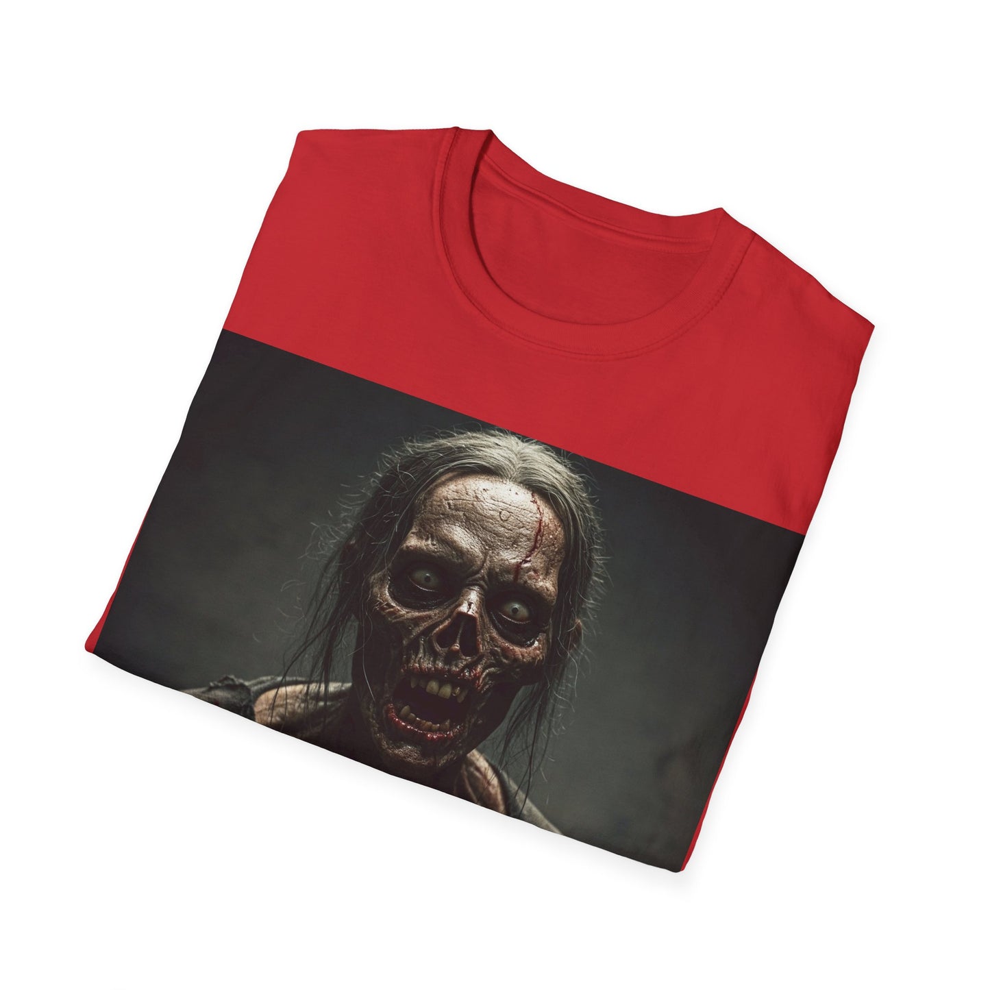 UK - Spooky Cat Lady Apocalyptic Portrait Tee, bold, decaying zombie graphic