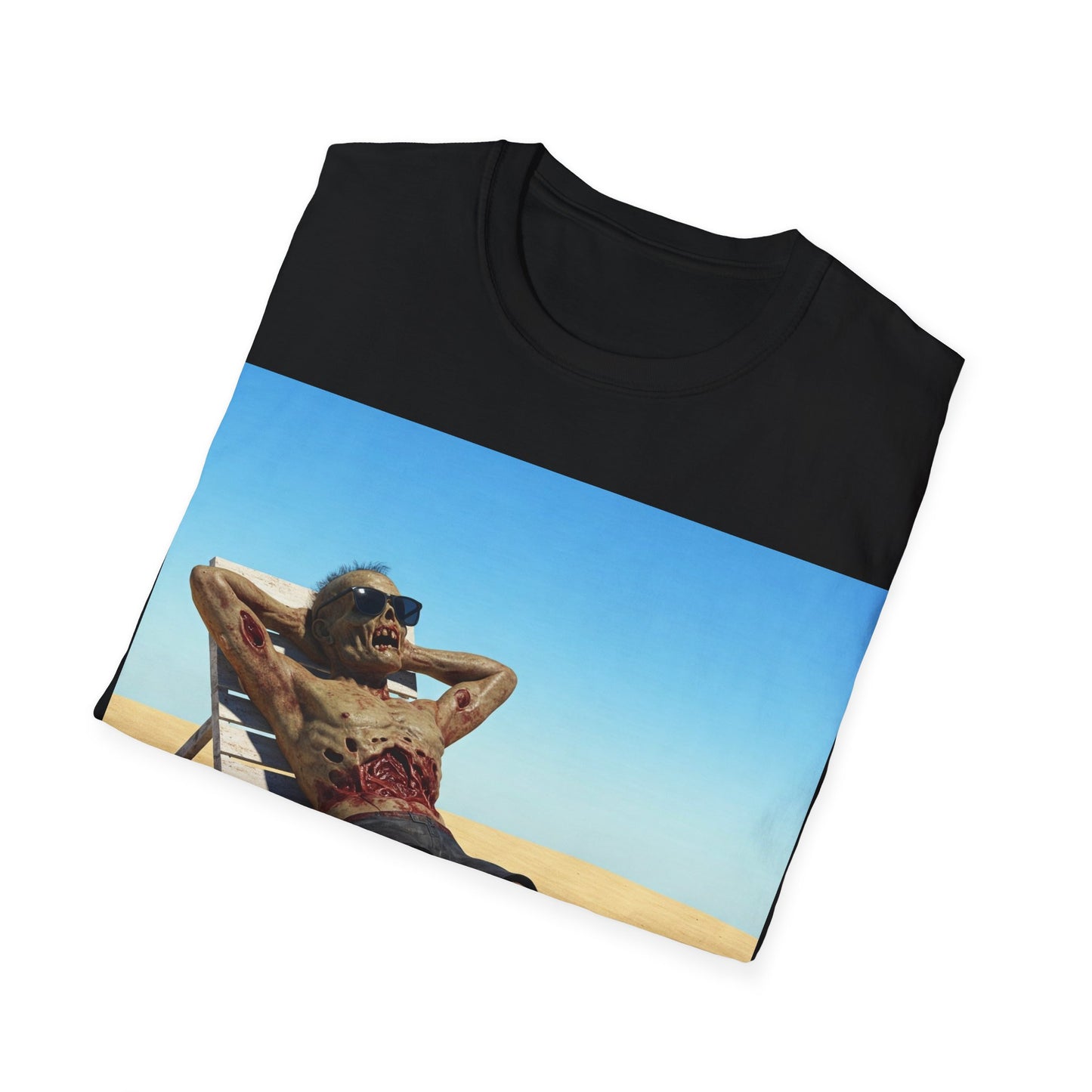 UK - Relaxed Vibes Unisex Softstyle T-Shirt - Beach Chill Design