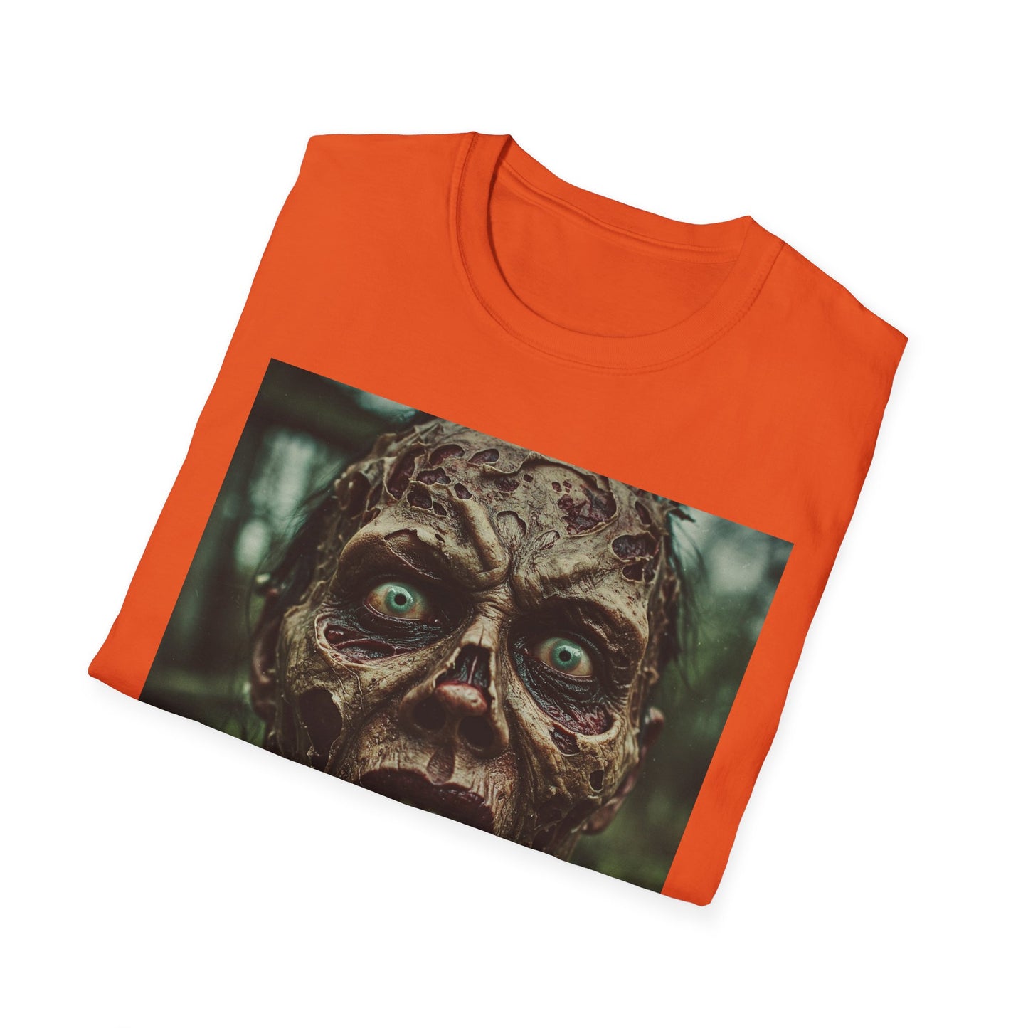 Apocalyptic Portrait Tee, bold, decaying zombie graphic